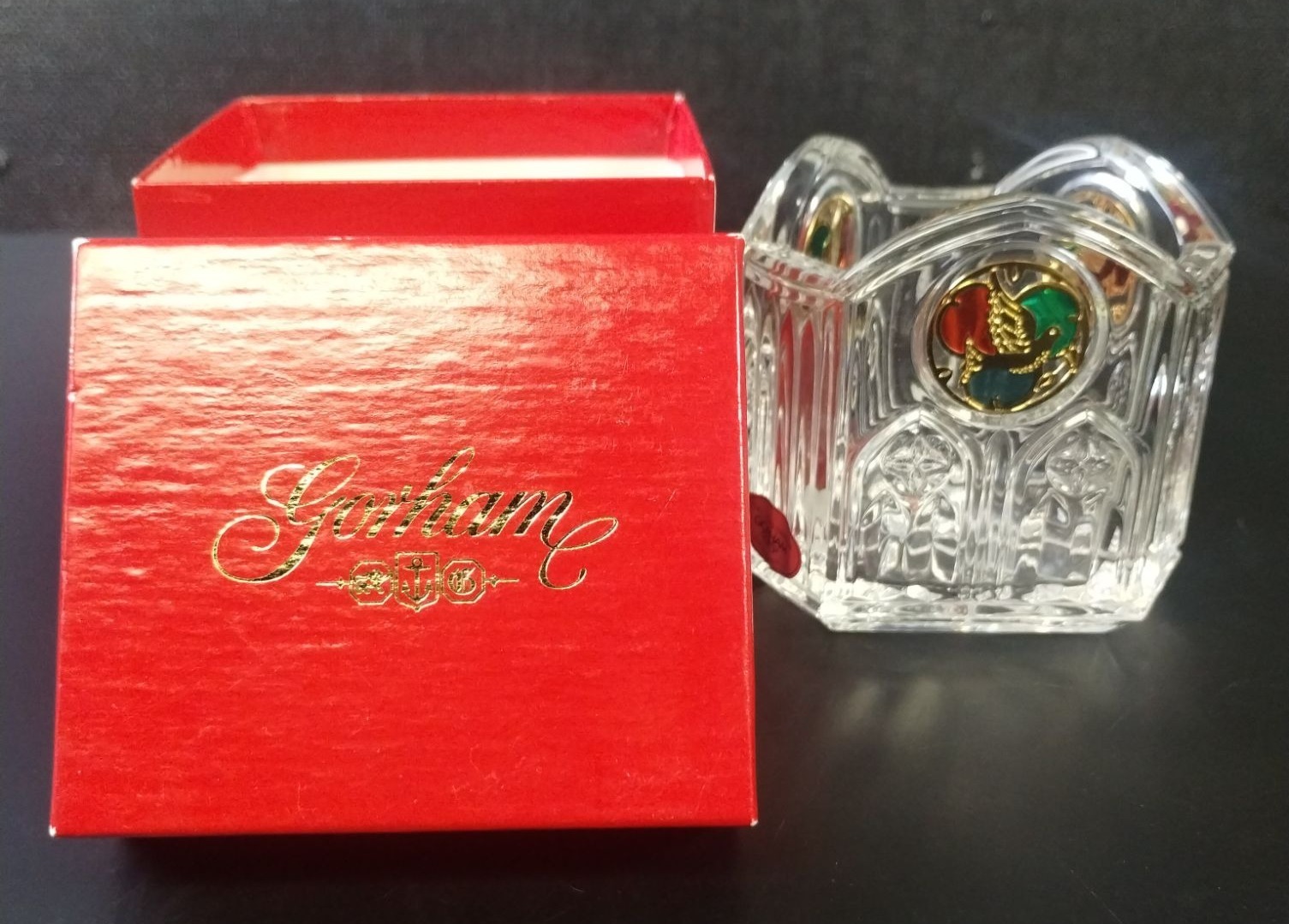 Vintage Crystal 3" Candle Holder