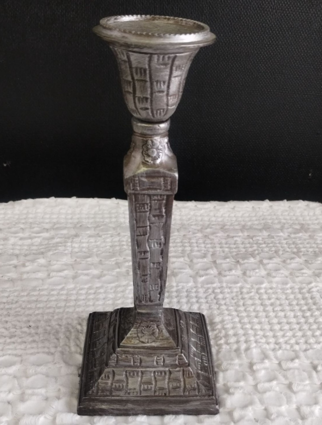 Vintage Silver Home/Candle Holder 9" tall