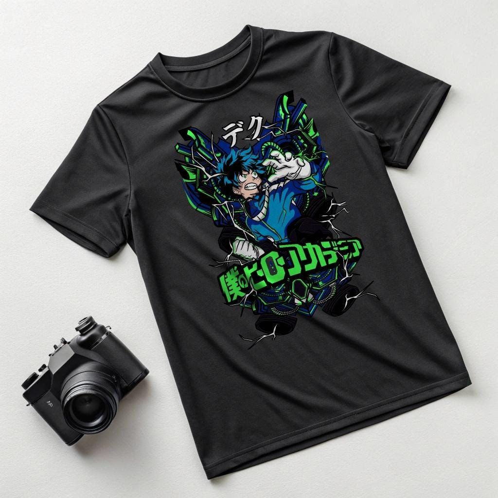 My Hero Academia Deku T-Shirt - One for All Anime Graphic Tee, Unisex, Sizes S-4XL