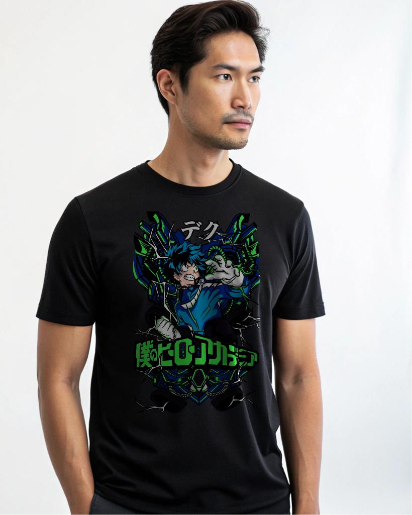 My Hero Academia Deku T-Shirt - One for All Anime Graphic Tee, Unisex, Sizes S-4XL — back view thumbnail