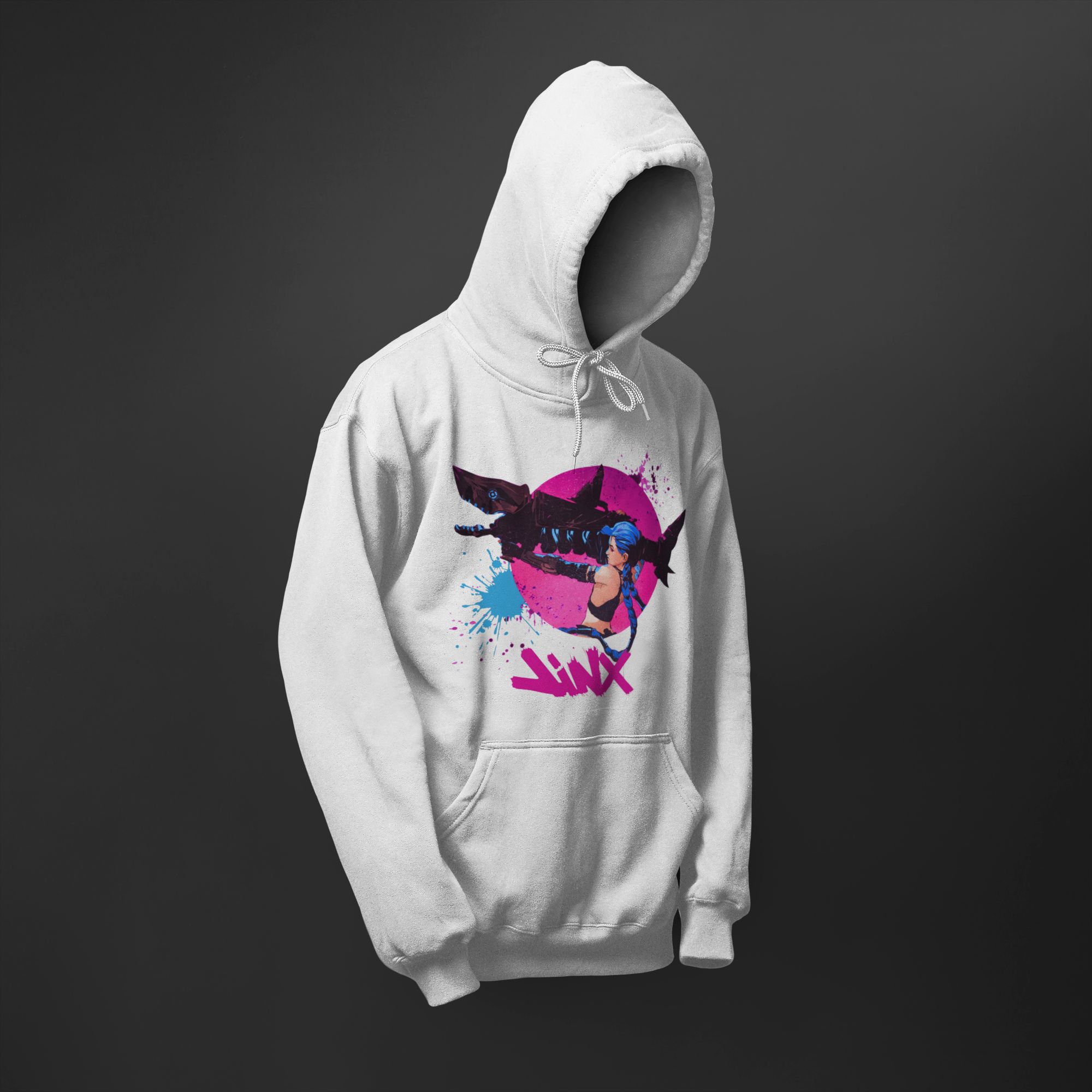 Jinx Graphic Sweatshirt T-Shirt & Hoodie League Of Legends-Inspired Comfortable Casual Wear For Fans S-4XL — front view