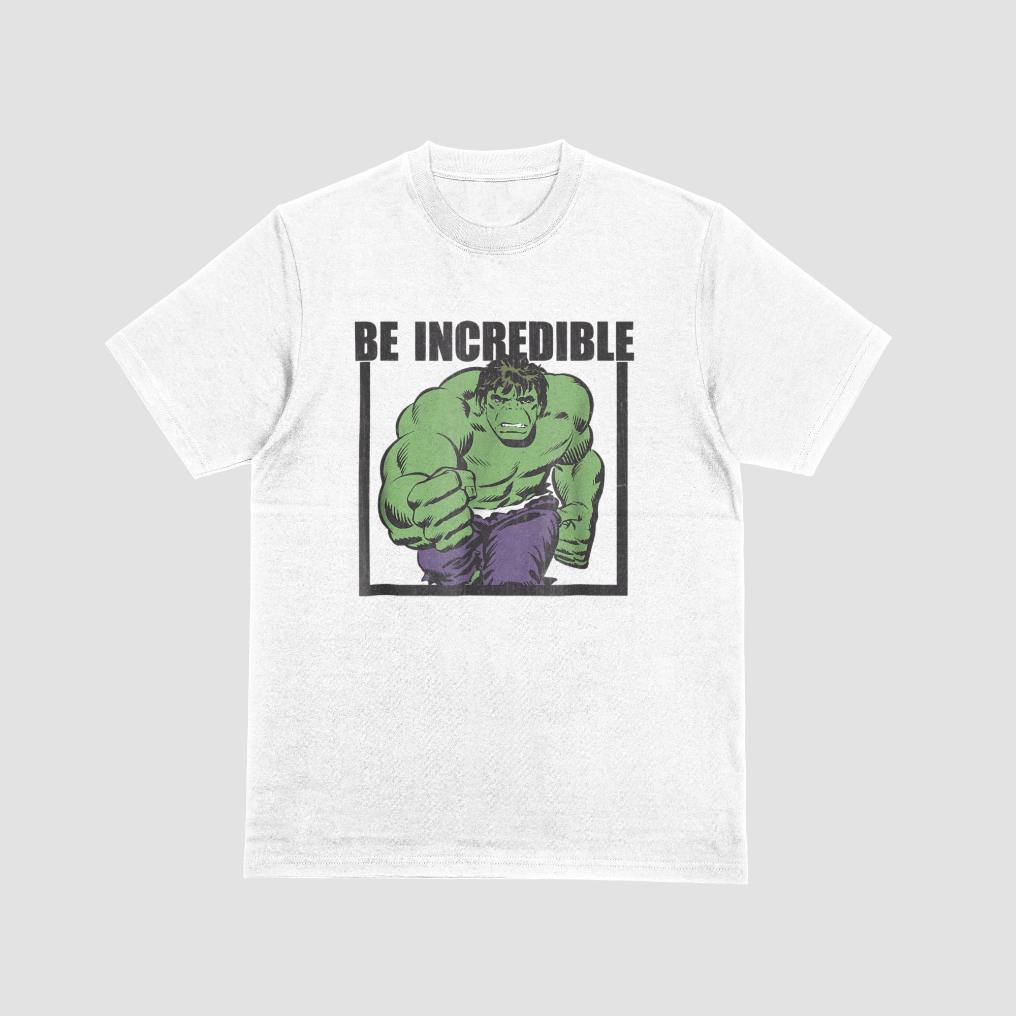 Be Incredible Hulk Graphic Tee & Hoodie Set - S-XXL — front view