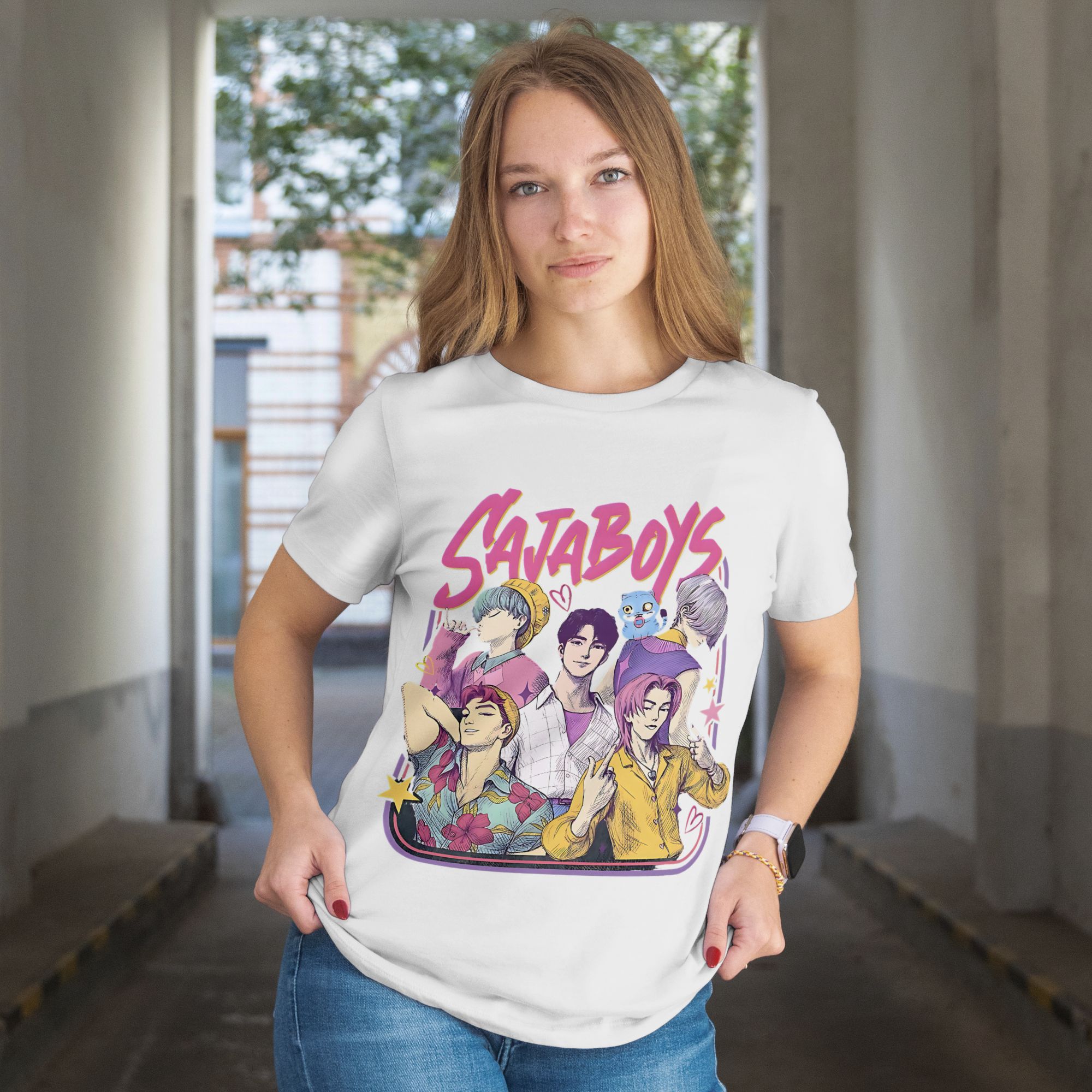 SATABOYS Graphic Tee Or Hoodie - Anime-Inspired Unisex Clothing S-4XL Cotton Blend — front view