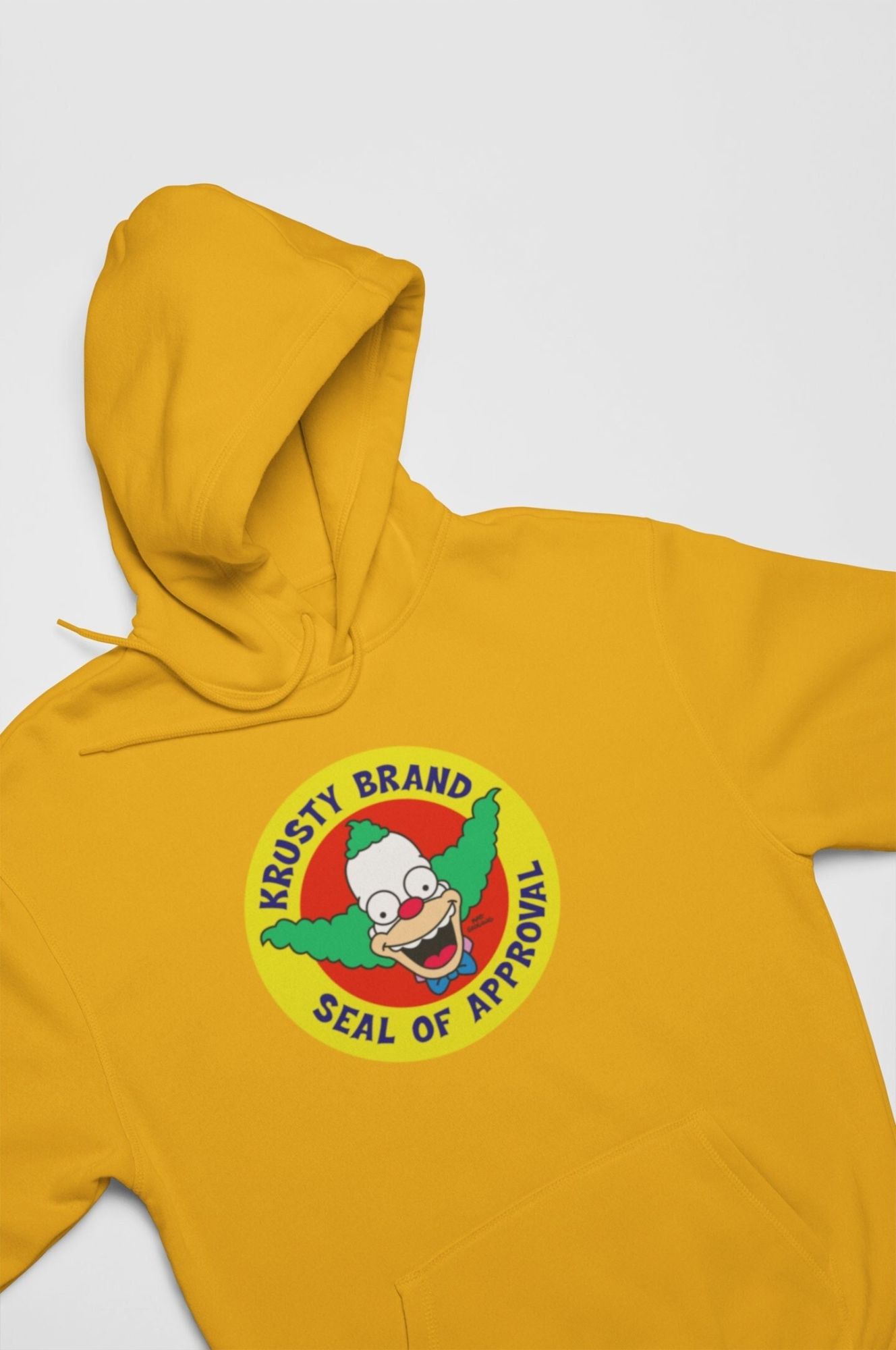 Krusty Brand Seal of Approval the Clown Hoodie Gift for Her Simpsons Inspired Hoodie Gift Fim Graphic Design Aesthetic  Oversized Hoodie — back view thumbnail