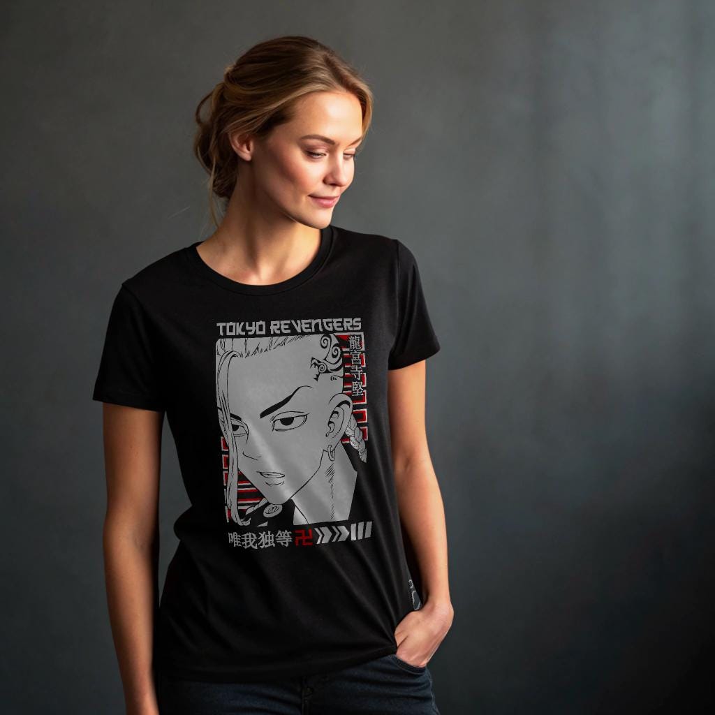 Tokyo Revengers T-Shirt - Anime Graphic Tee Featuring Iconic Character - Unisex Black Shirt (Sizes S-5XL) - Free Shipping to Canada & USA — back view thumbnail