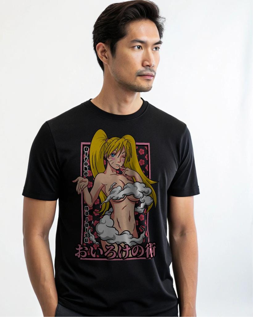 Naruto Sexy Jutsu T-Shirt | Unleash Your Otaku Spirit with Oiroke no Jutsu | Sizes S-4XL | Free Shipping to USA and Canada — back view thumbnail