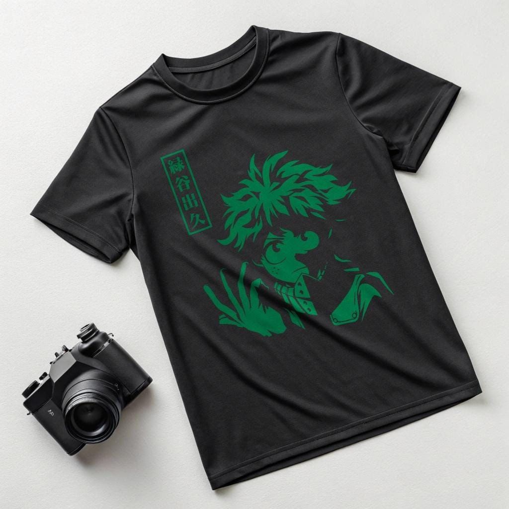 My Hero Academia Izuku Midoriya T-Shirt - Anime Graphic Tee, Unisex, Sizes S-4XL — front view