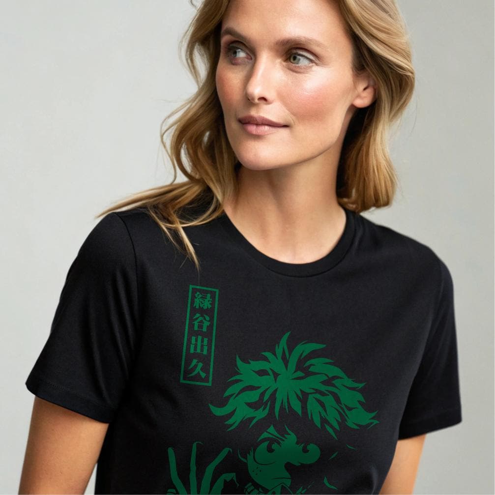 My Hero Academia Izuku Midoriya T-Shirt - Anime Graphic Tee, Unisex, Sizes S-4XL — back view thumbnail