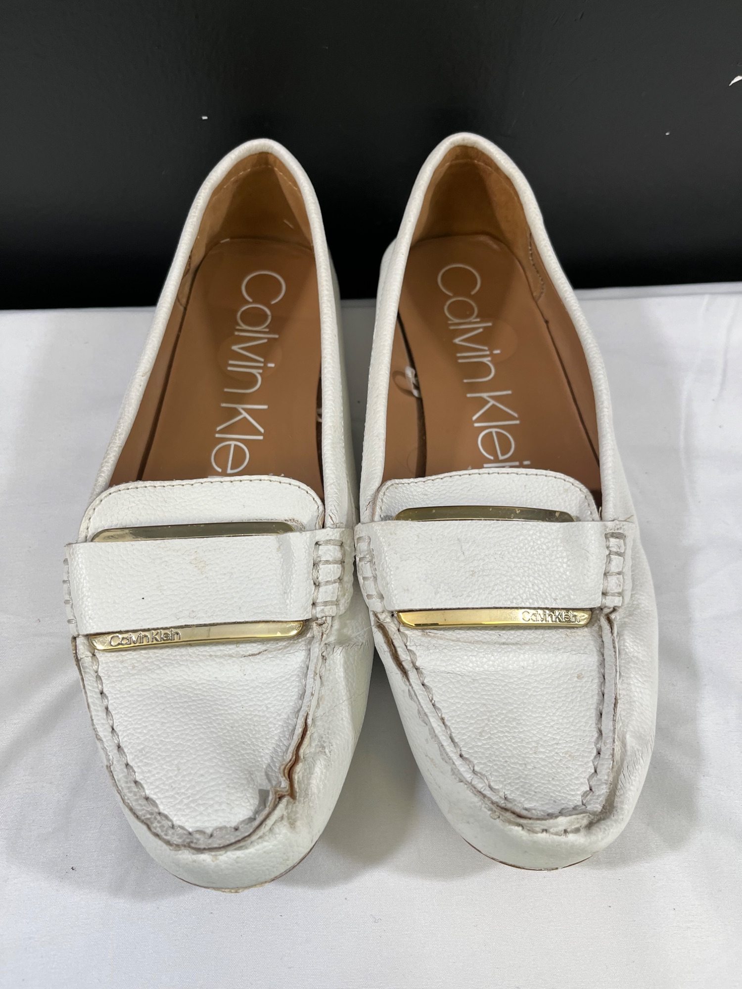 Leonie Womens White Loafers