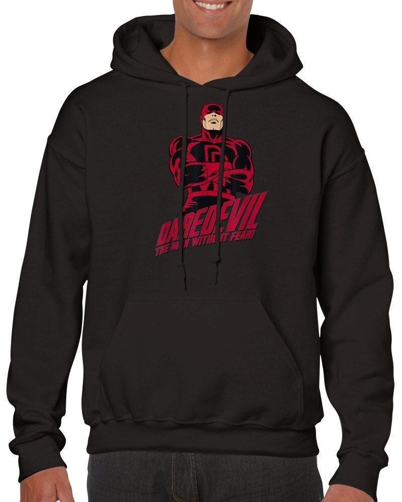 Daredevil the Man Without Fear Hoodie Gift for Her Marvel Daredevil Murdock Hoodie Gift for Him Unisex Graphic Hooded Spiderman Hoodie — front view