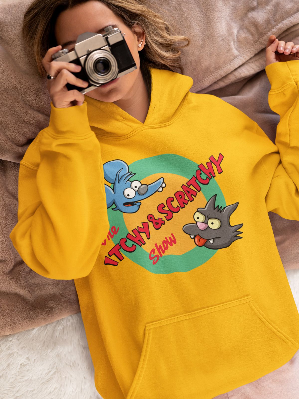 Itchy & Scratchy Hoodie | Premium Cotton | Free USA & Canada Shipping