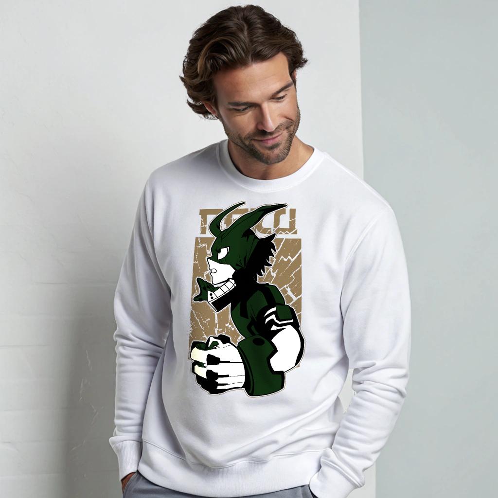 My Hero Academia Deku Crewneck - Anime Hero Graphic Sweatshirt, Unisex, Sizes S-4XL — back view thumbnail