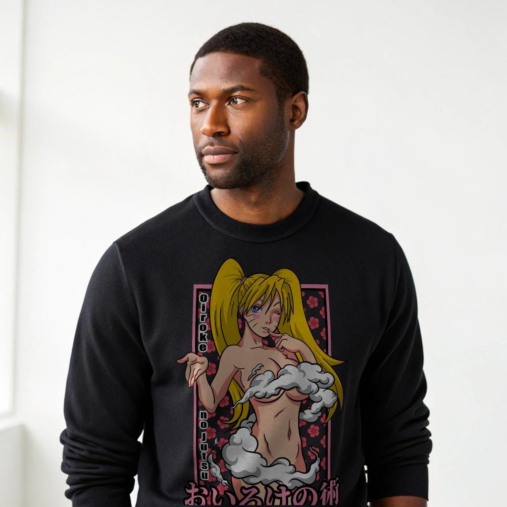 Naruto Sexy Jutsu Crewneck | Embrace Your Inner Ninja | Sizes S-5XL | Free Shipping — back view thumbnail