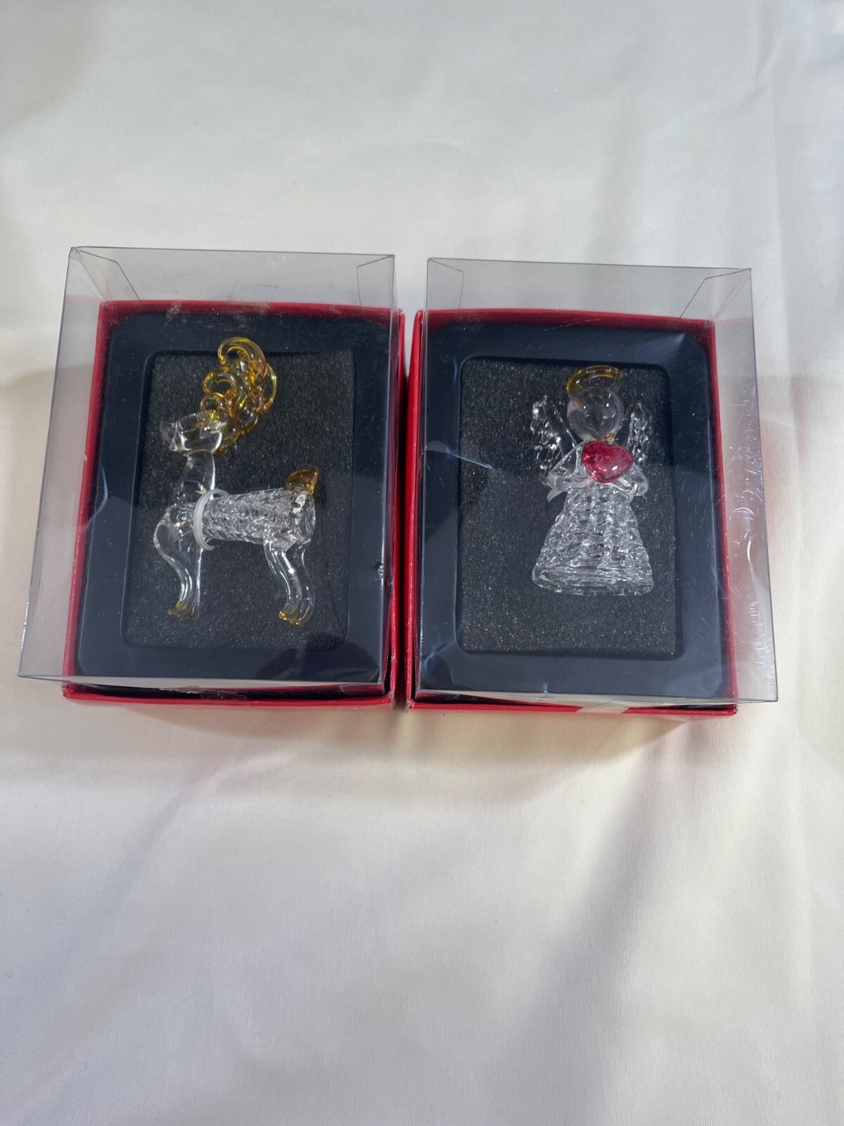 Spun glass Christmas ornaments