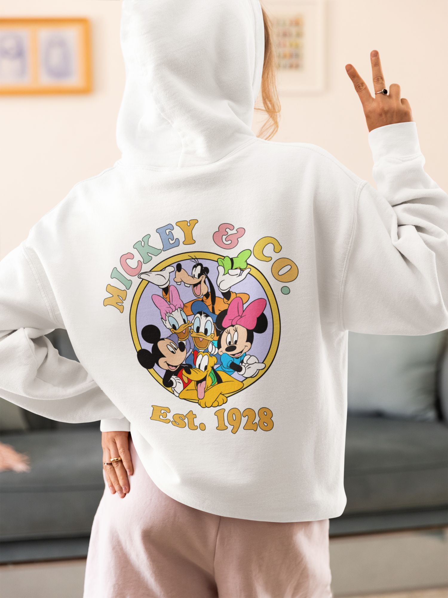 Disney Mickey & Co. Hoodie With Front & Back Graphics — back view thumbnail