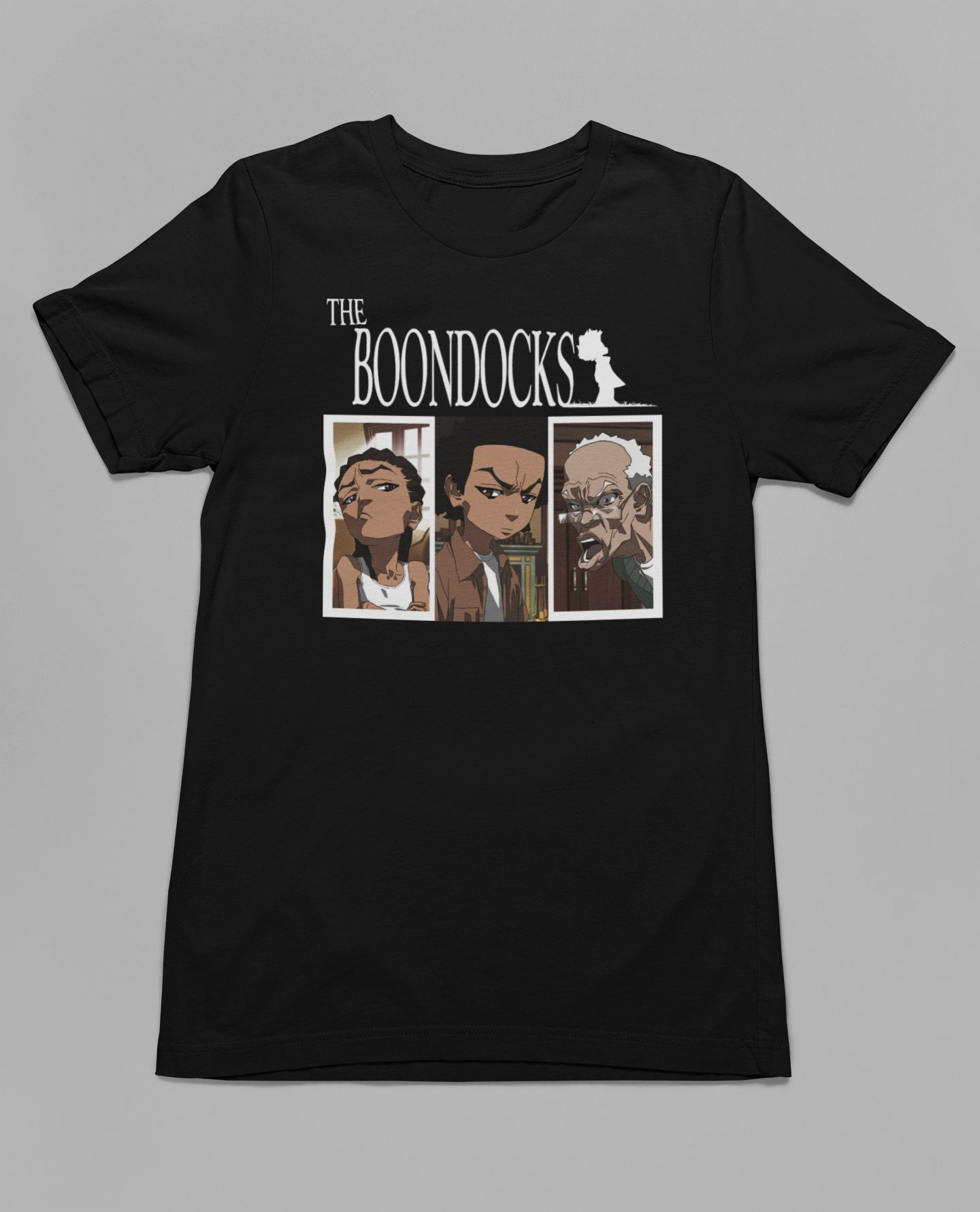 The Boondocks Graphic Tee & Hoodie Featuring Iconic Characters — front view