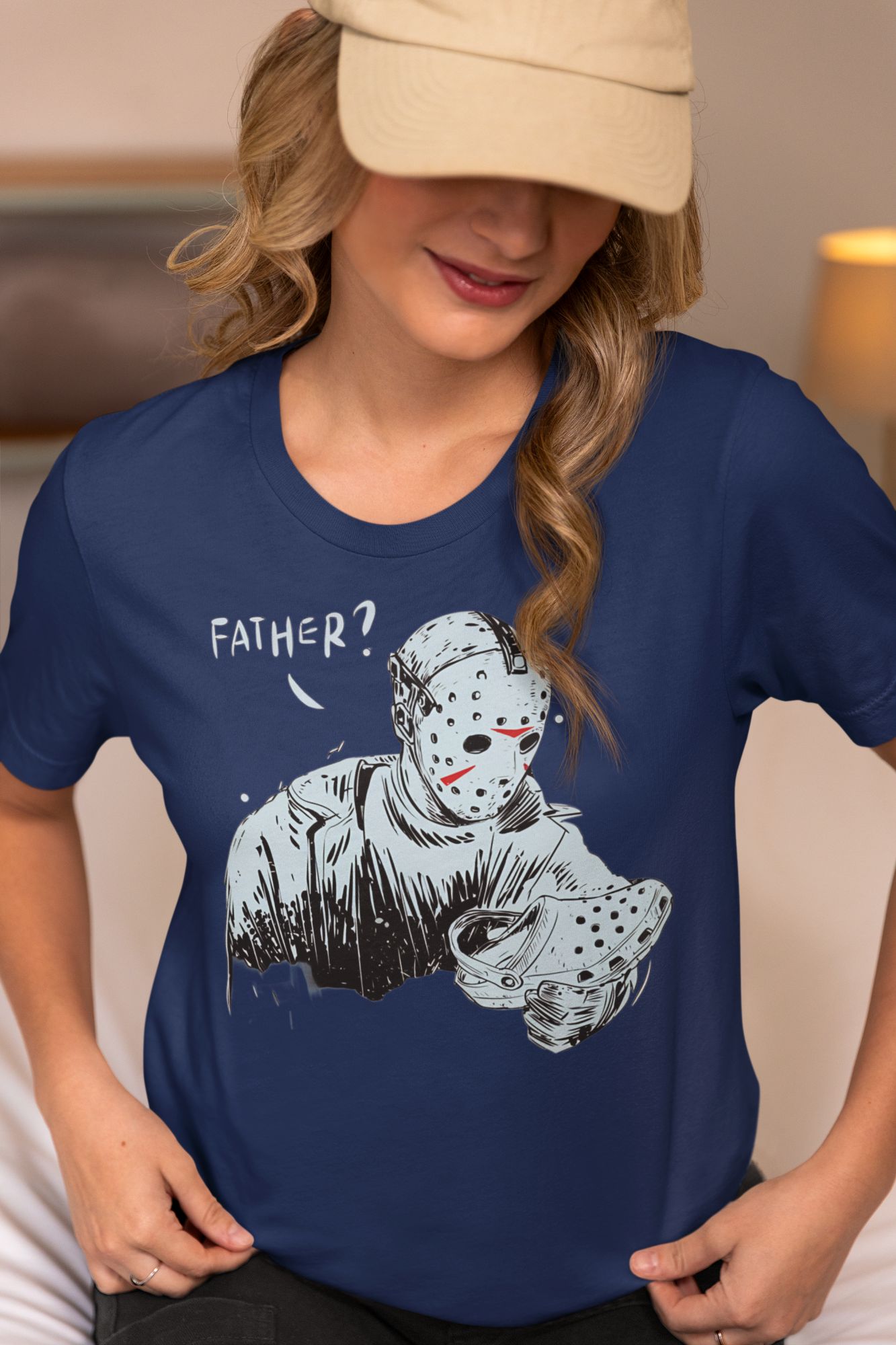 Father? Horror Graphic Tee Hoodie Sweatshirt Unisex — back view thumbnail
