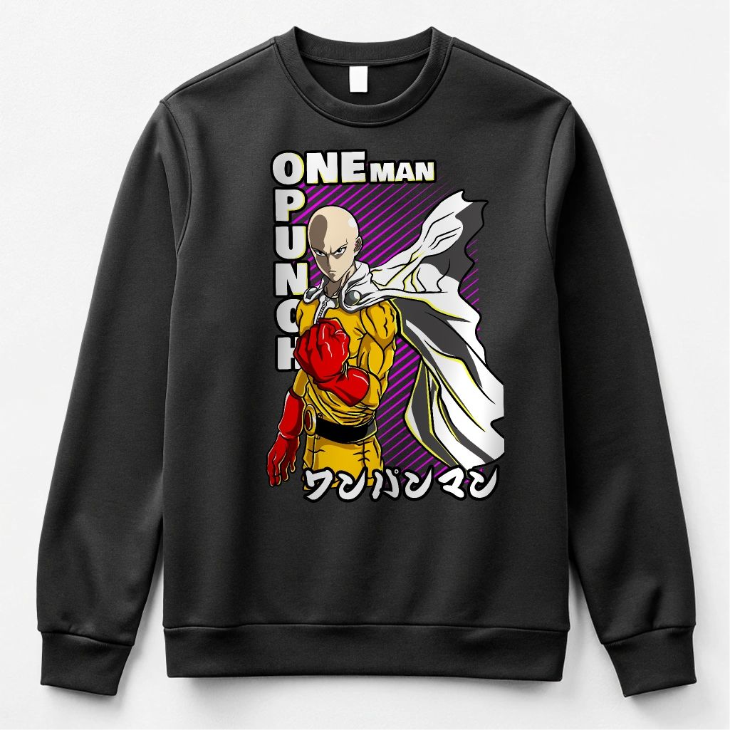 One Punch Man Unisex Graphic Sweatshirt — front view
