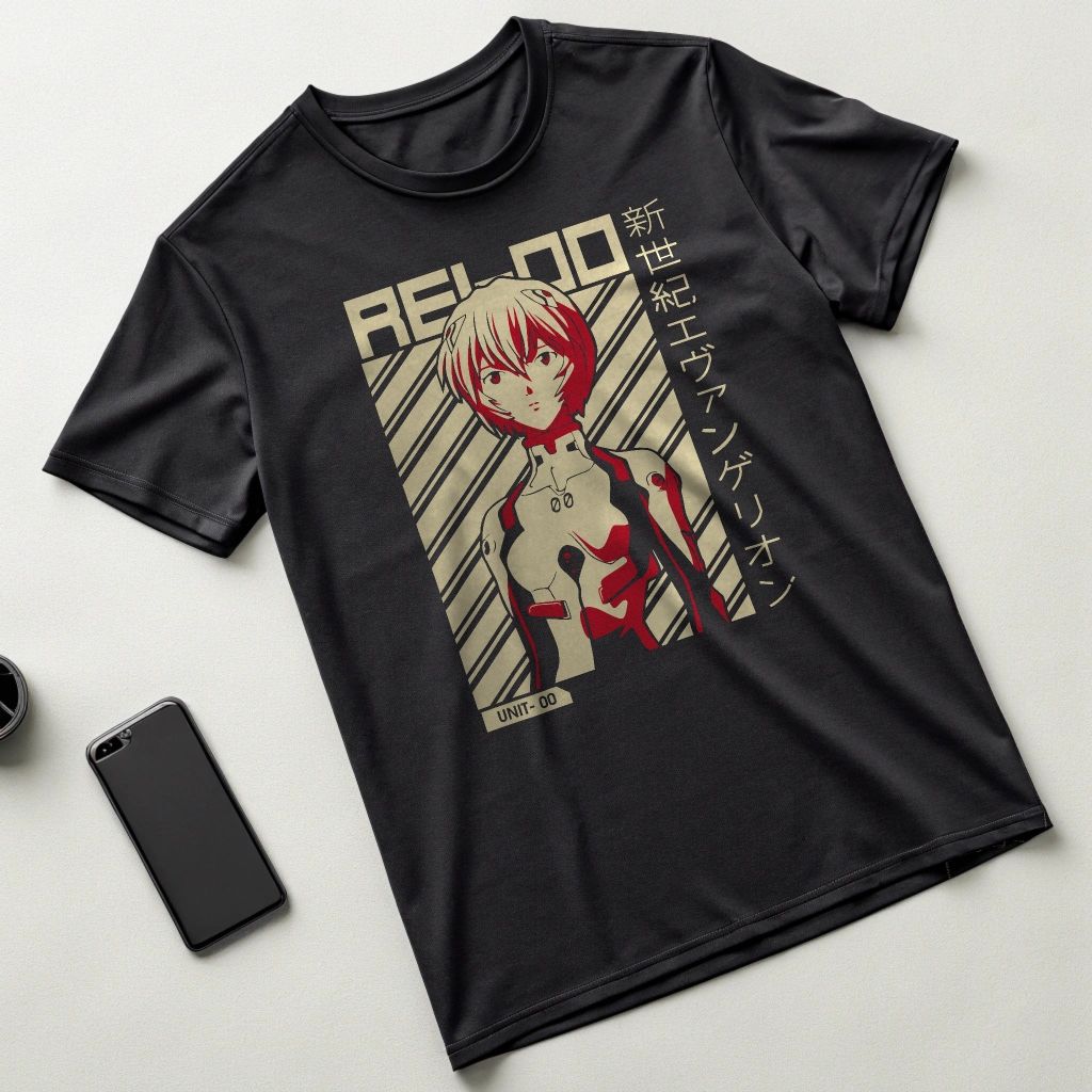 Neon Genesis Evangelion Rei Ayanami T-Shirt - Anime Unit-00 Graphic Tee, Unisex, Sizes S-4XL — front view