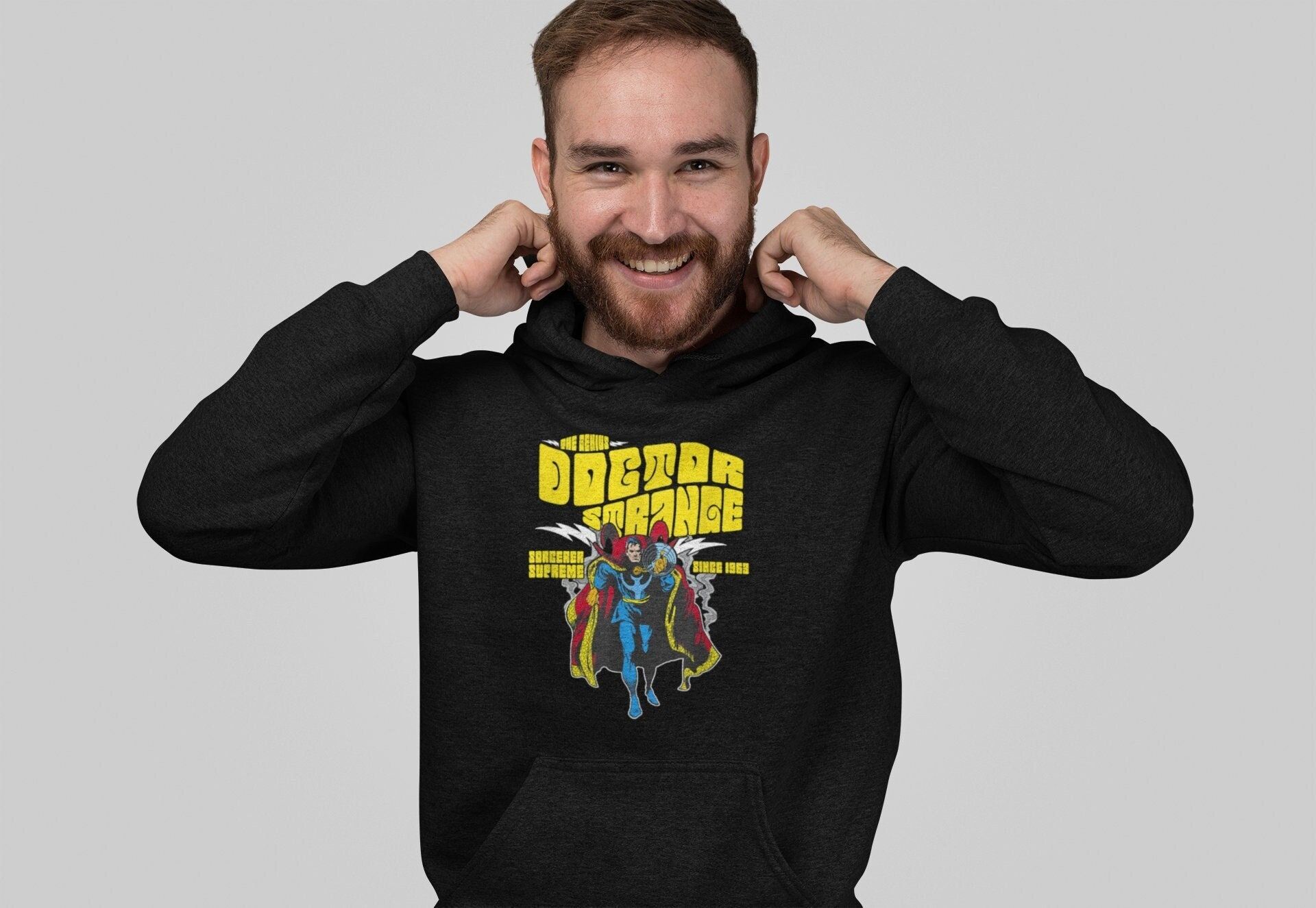 Marvel Comics Dr. Strange Classic Unisex Pullover Aesthetic Hoodie Gift for Men Oversized Crewneck Hoodie Gift for Women Trendy Hoodies — front view
