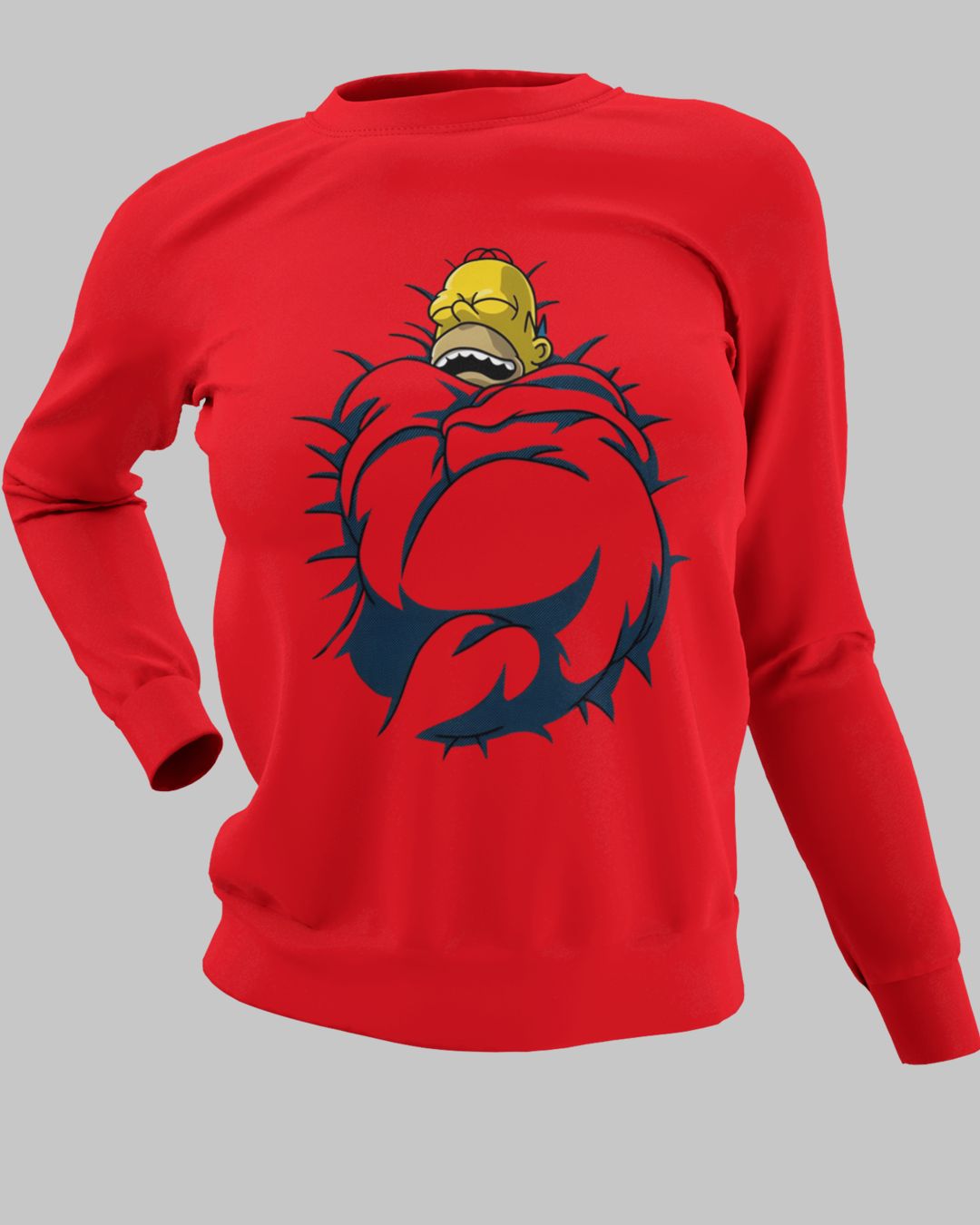Homer Sleeping Graphic Sweatshirt / Tee / Hoodie - Funny Cartoon Design - Multiple Sizes & Colors — back view thumbnail