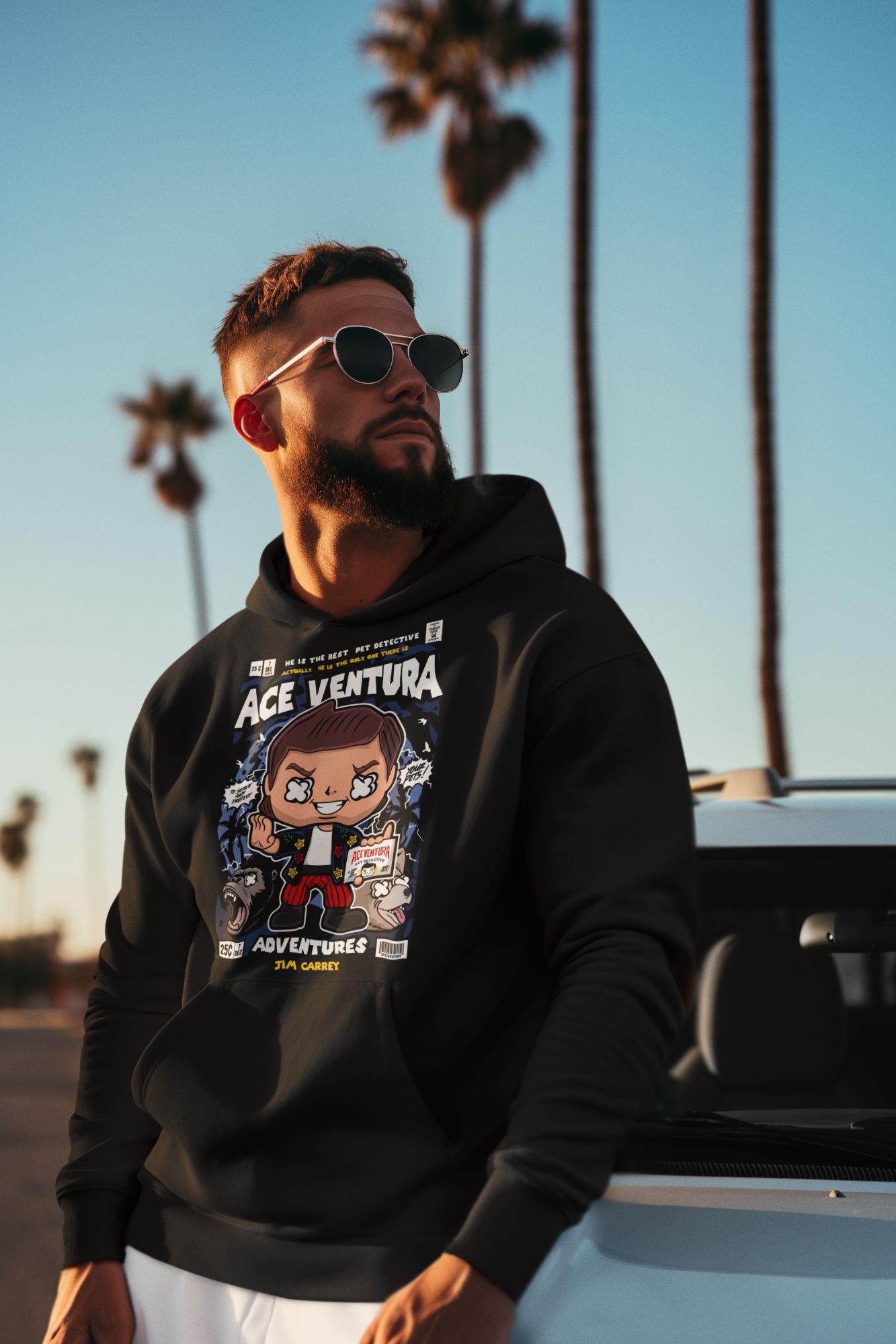 Ace Ventura Adventures Graphic Hoodie — back view thumbnail