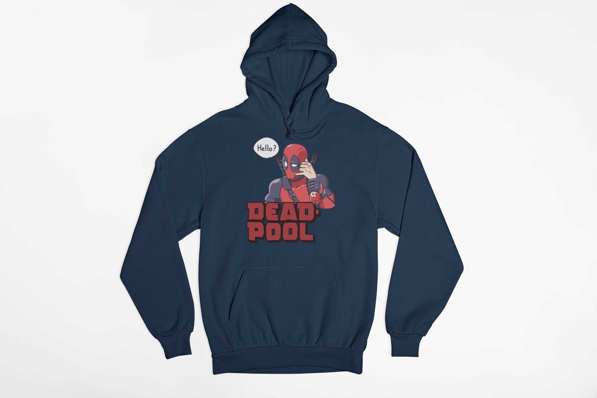 Unisex Deadpool Printed Hooded Hoodie Gift for Her Funny Deadpool Hoodie Long Sleeve Cute Hoodie Gift for Him Oversized Vintage Hoodie