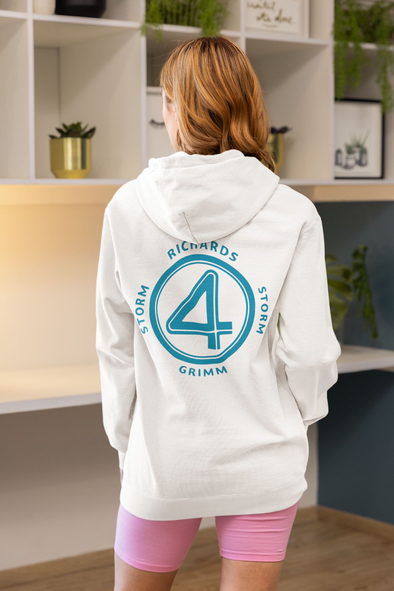 Marvel Cinematic Universe Inspired  Fantastic Four Graphic Hoodie & T-Shirt Collection — back view thumbnail