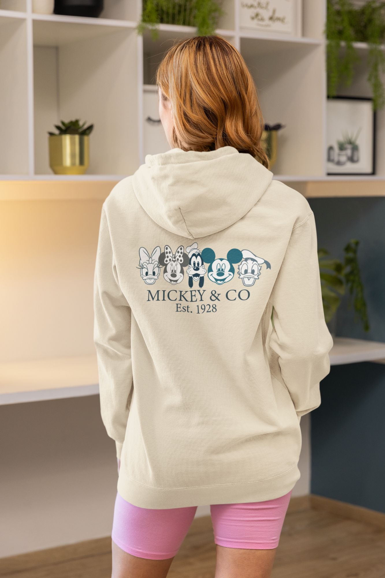 Disney Mickey & Co Hoodie Sweatshirt With Front & Back Graphics — front view