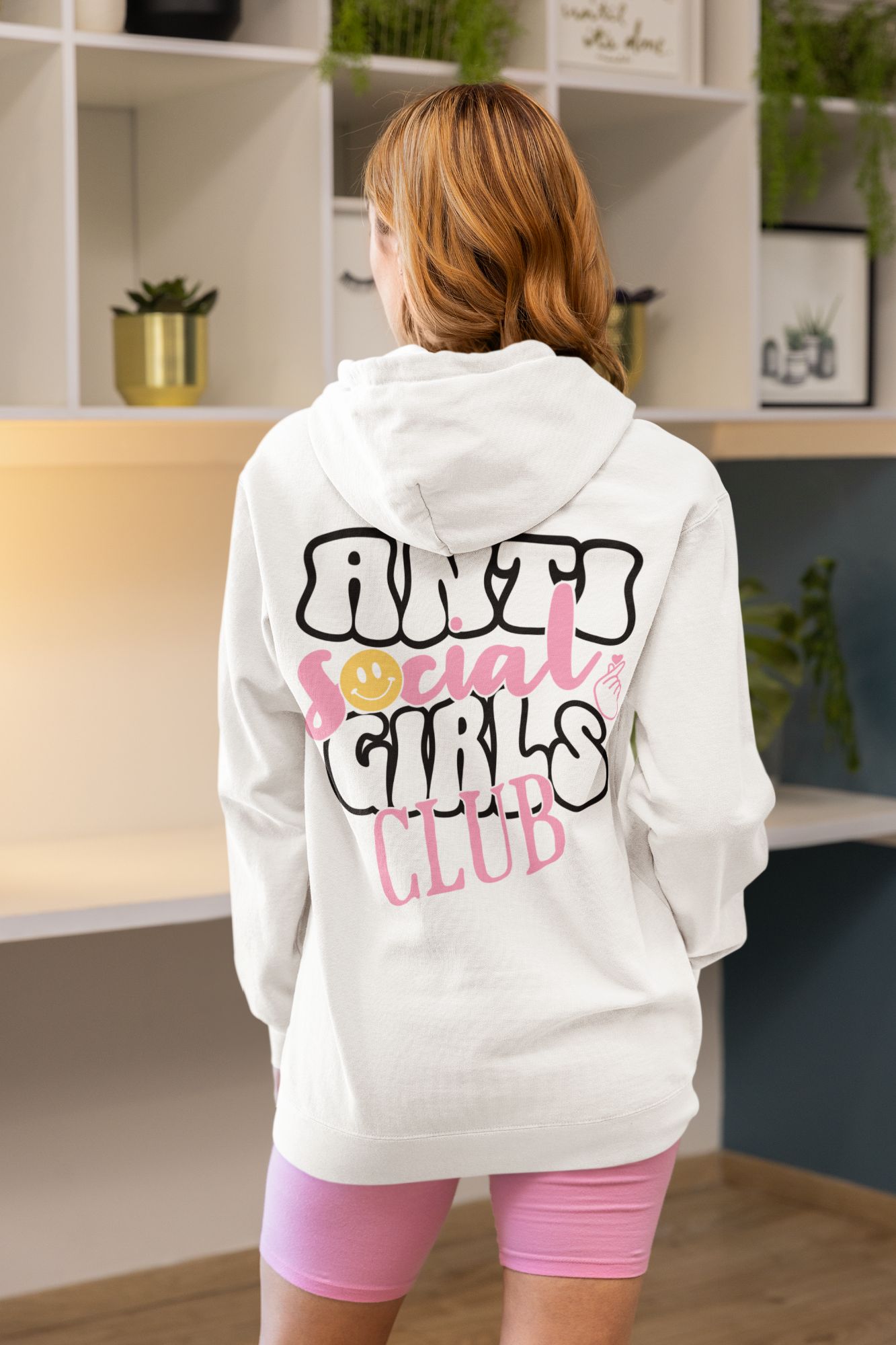 Anti Social Girls Club Hoodie Available in Multiple Colors — front view