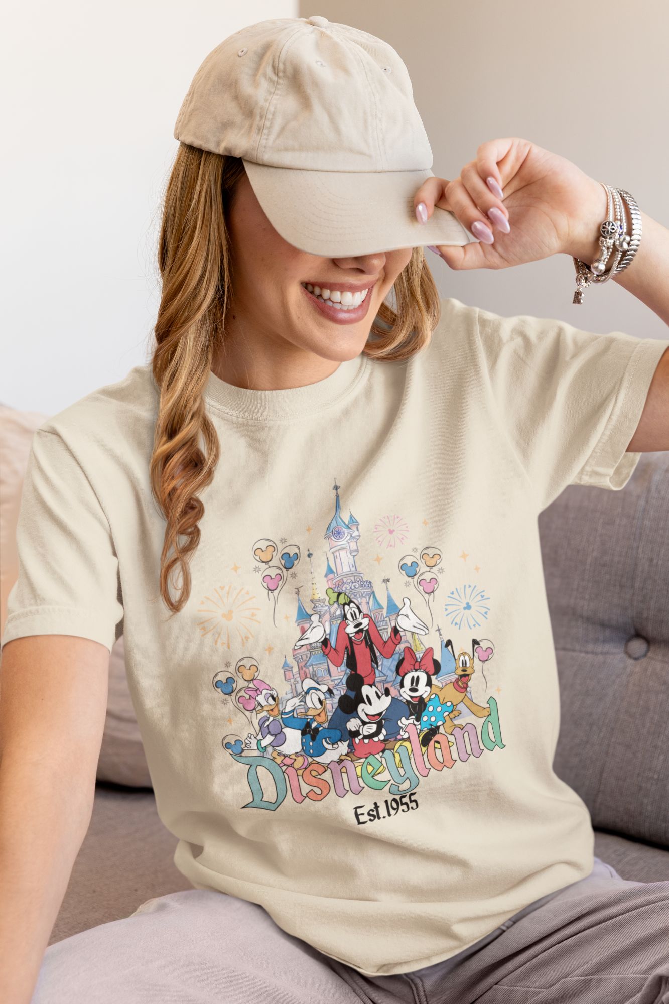 Disneyland Graphic Tee - Mickey & Friends Design - 100% Cotton - Multiple Colors - Crew Neck - Sizes S-4XL - OEKO-TEX Certified — front view