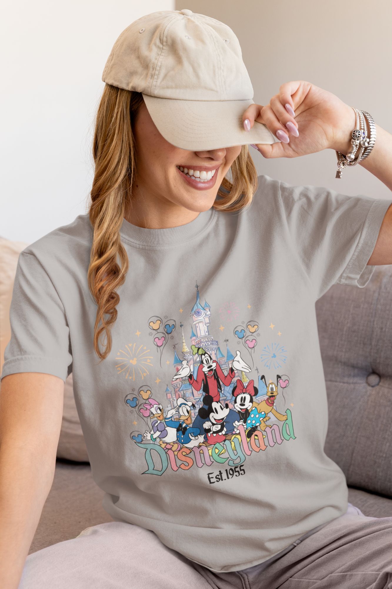 Disneyland Graphic Tee - Mickey & Friends Design - 100% Cotton - Multiple Colors - Crew Neck - Sizes S-4XL - OEKO-TEX Certified — back view thumbnail