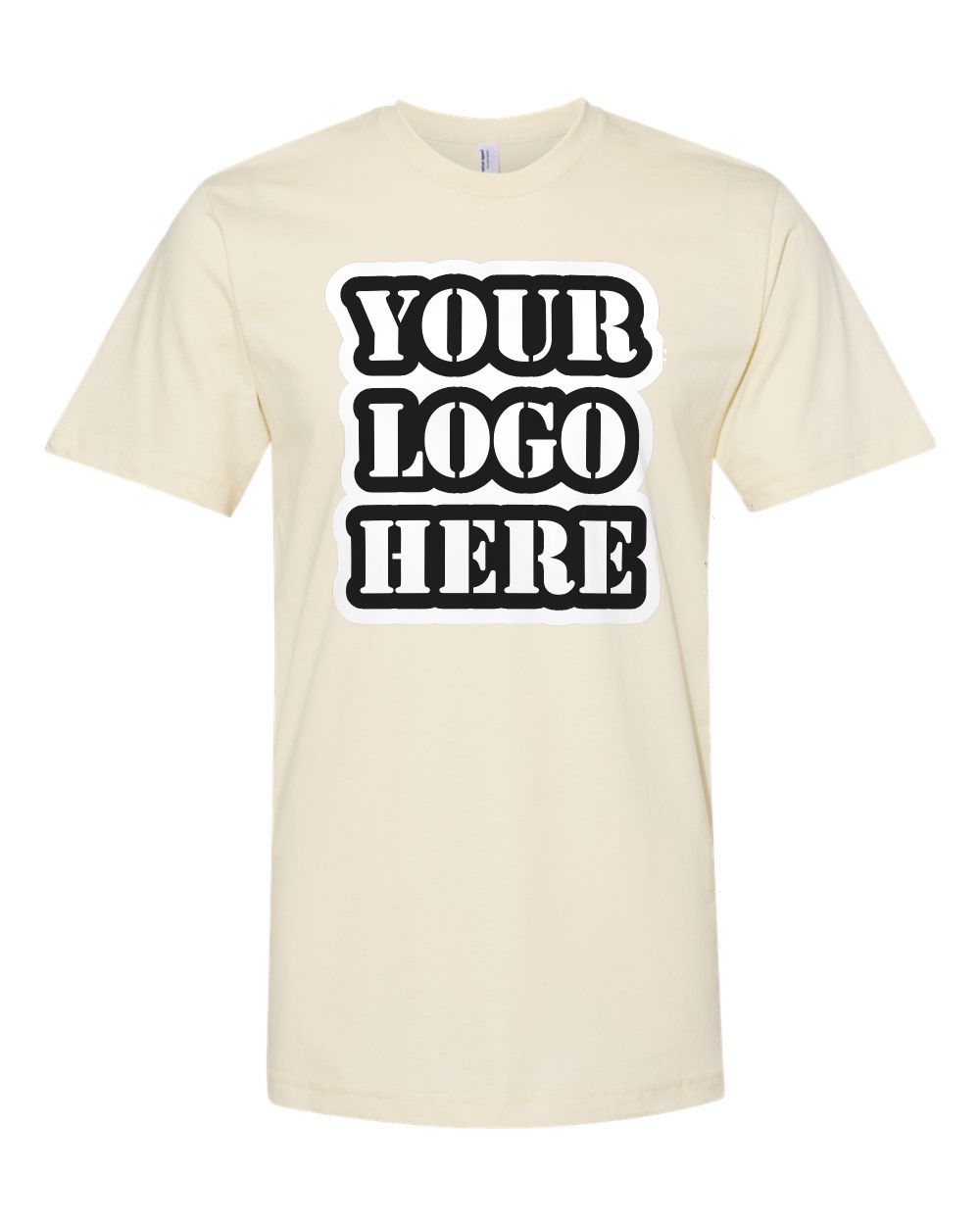 Customizable Unisex T-Shirt With Your Logo or Text Design  Multiple Colors  Soft Combed Ring-Spun Cotton — back view thumbnail