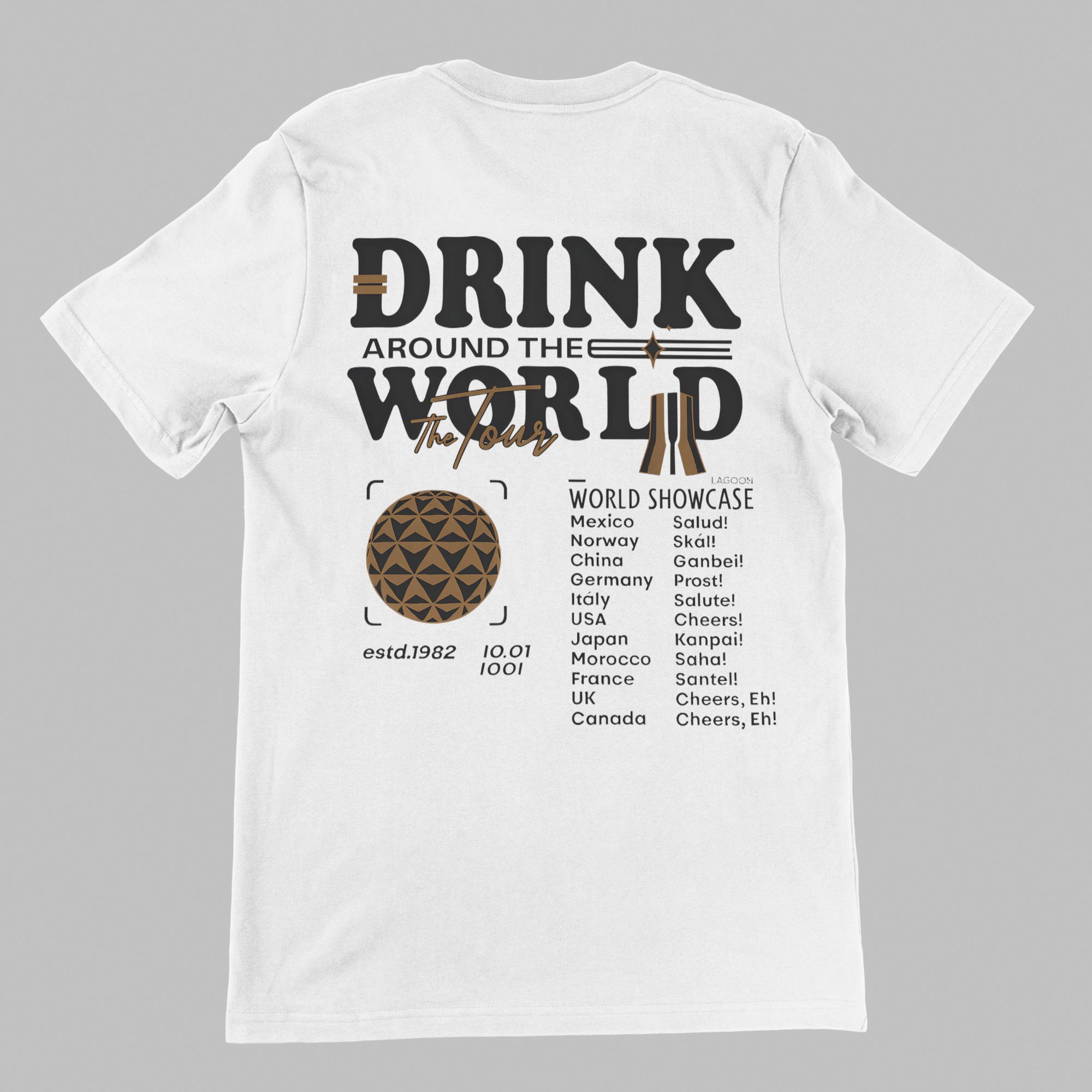 World Tour Drinking Shirt – Epcot Inspired Around the World Tee, Disney Group Matching Vacation Shirt — back view thumbnail