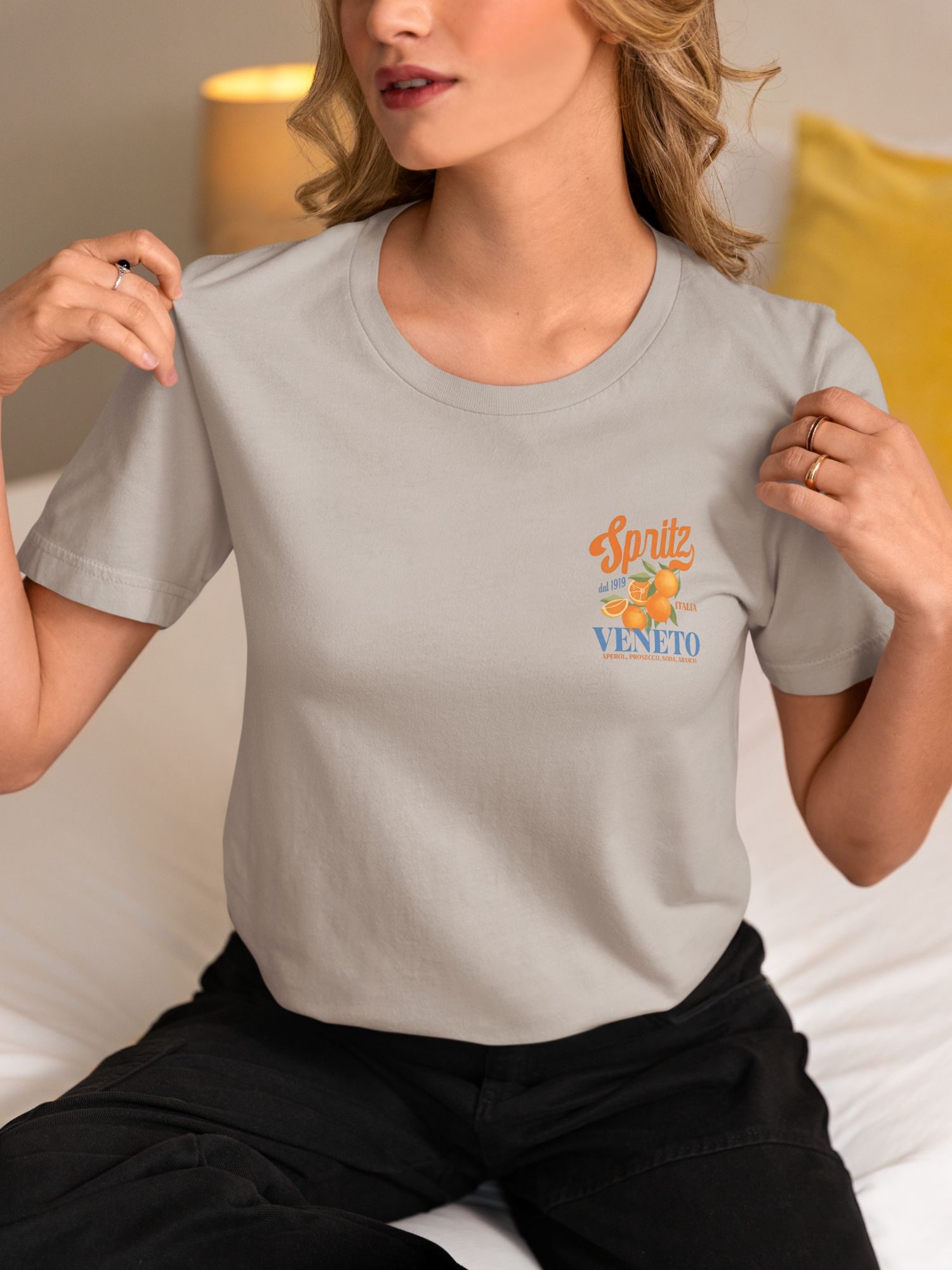 Spritz Veneto Italia T-Shirt – Vintage Italian Cocktail Tee, Aperol Summer Shirt, Retro Travel Souvenir Gift — back view thumbnail