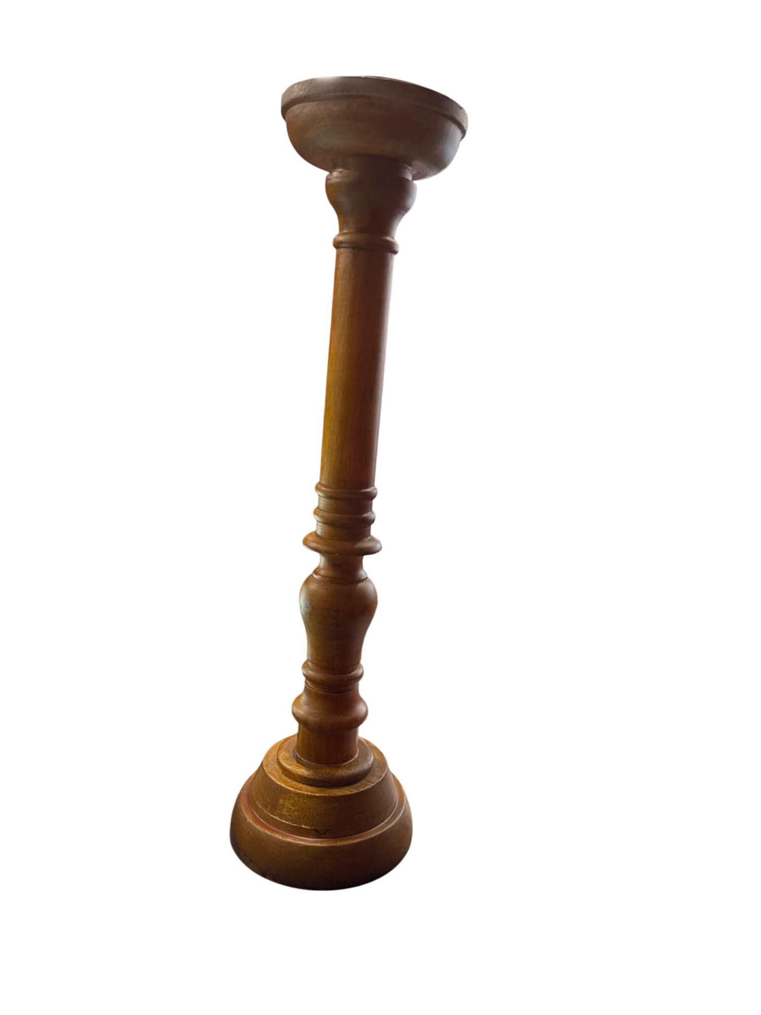 Indian handmade Natural Wood Candle Holder 21.5" Tall /Z282320