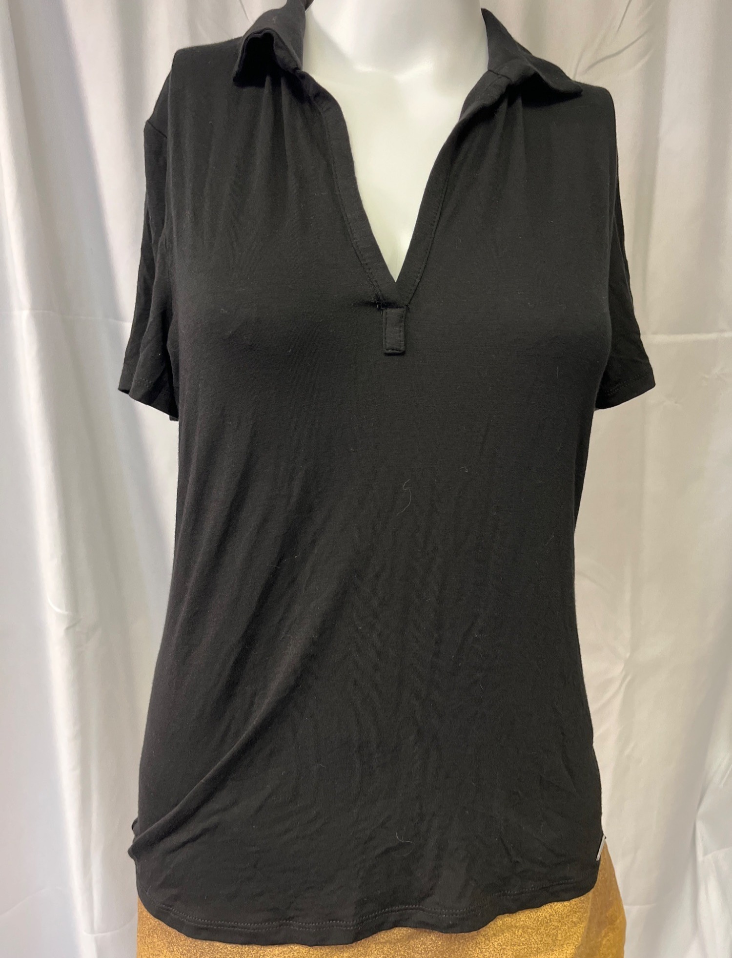 Women's Black Shirt/Polo Sz S/P
