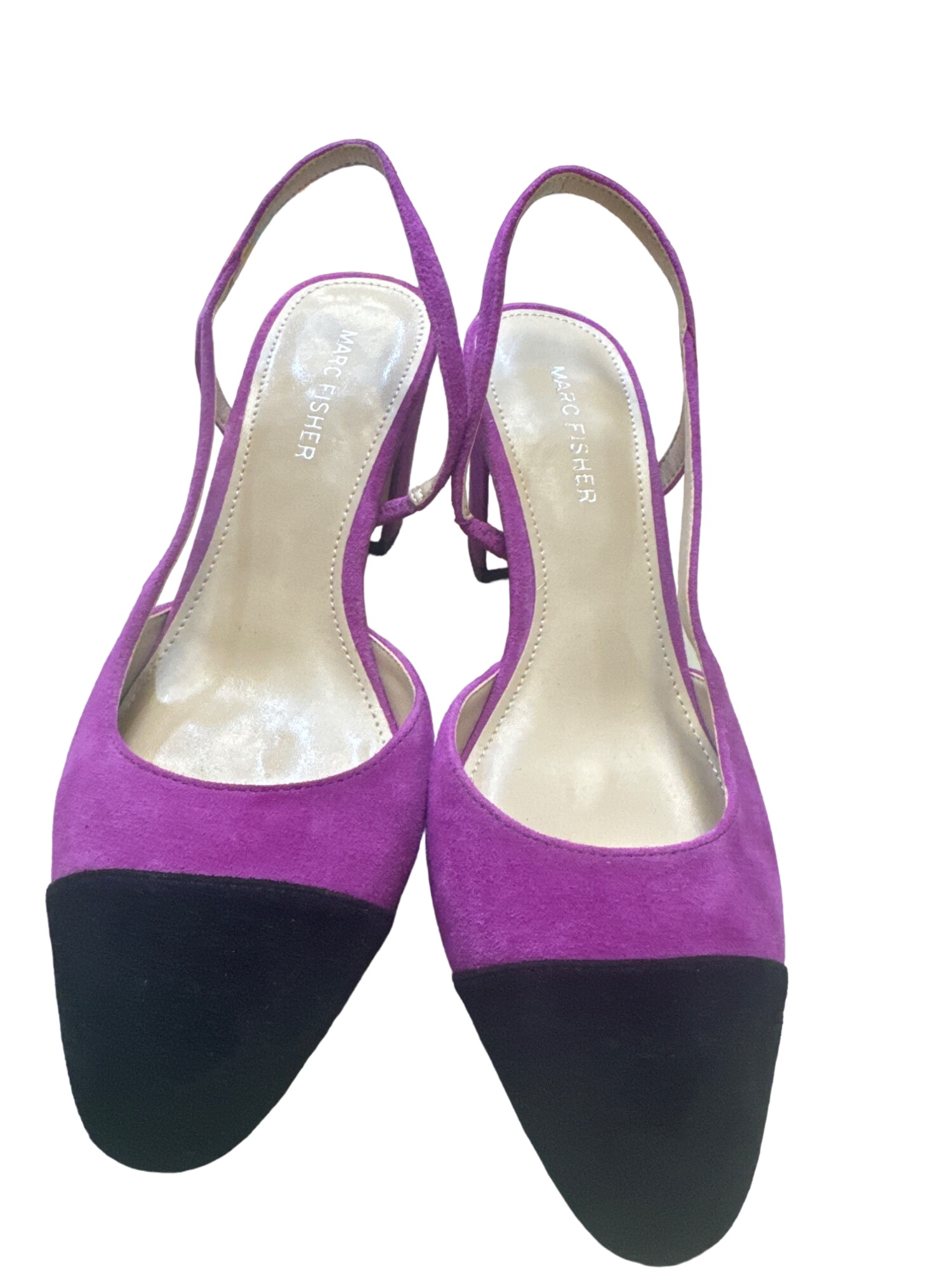 Women’s Pink/Black Leather Shoes Block Heels 3" .5 M