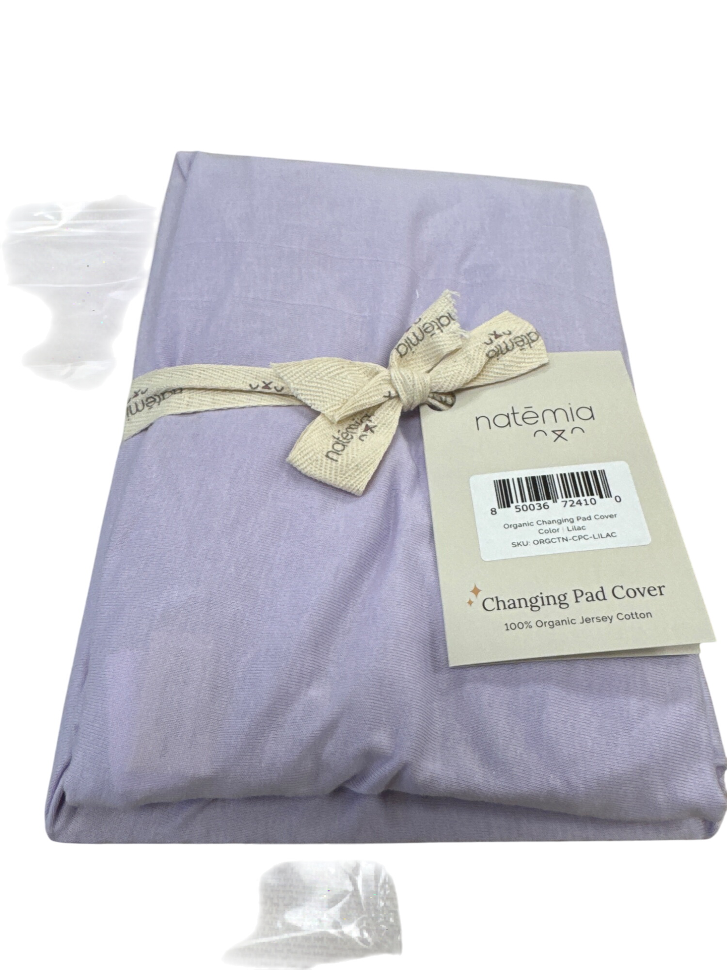 Natemia Lilac Organic Changing Pad Cover 100% Jersey Cotton 32"x17"