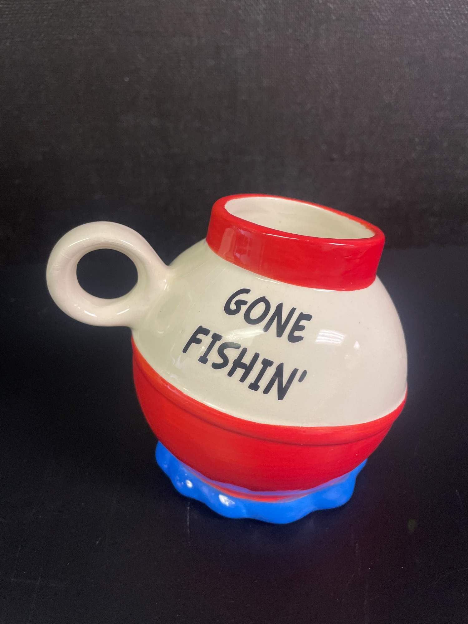 Big Mouth Inc. Gone Fishin', Red, White & Blue Coffee Mug