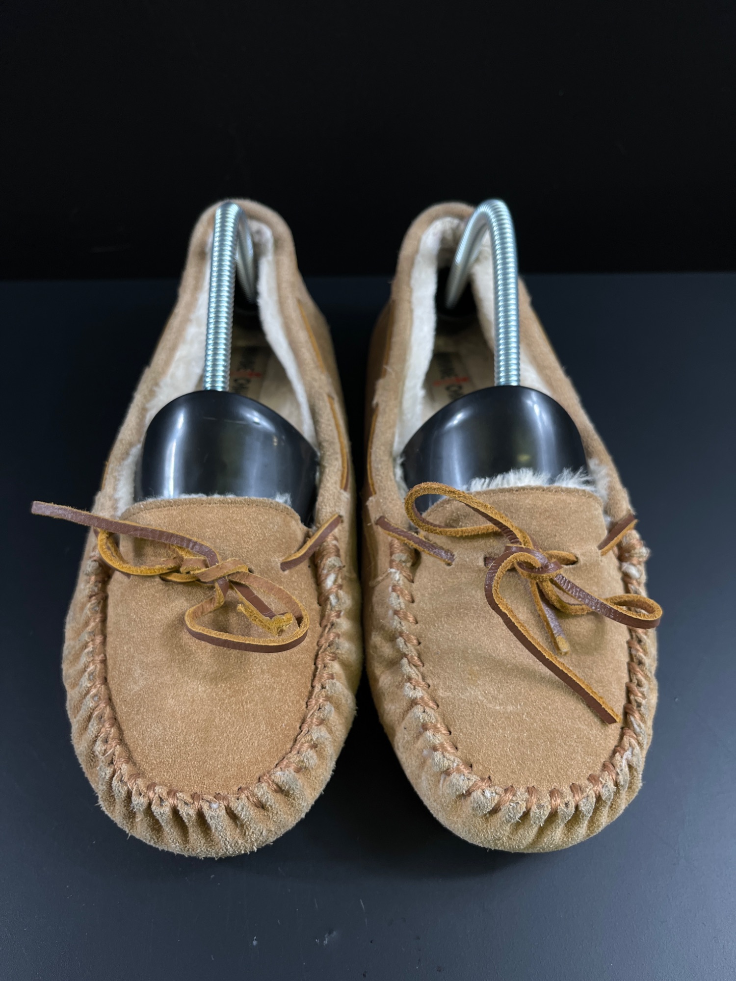 Womens Moccasins Sheepskin Lined Slip On Shoes