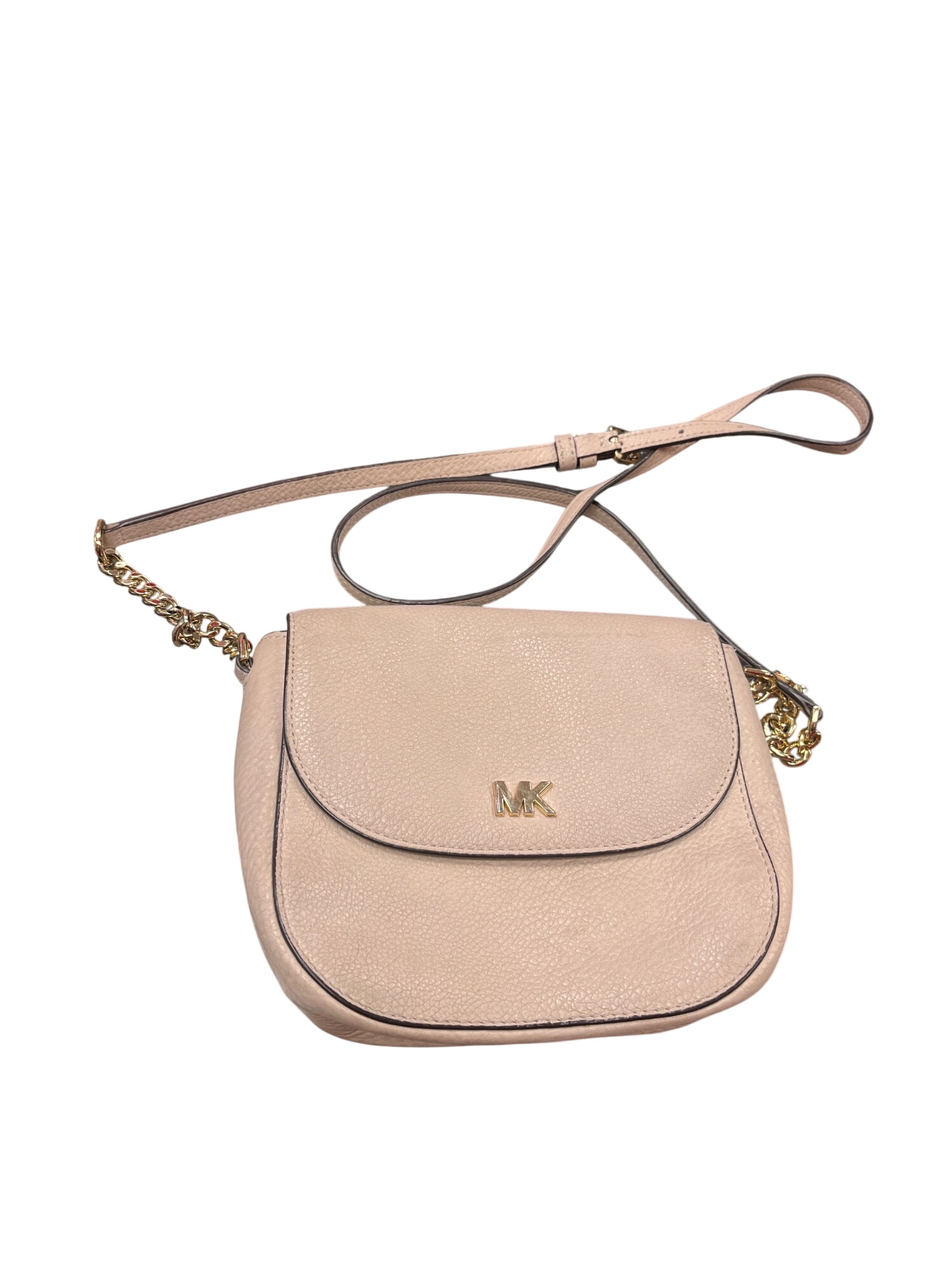 wms corral pink goldware leather crossbody shoulder bag
