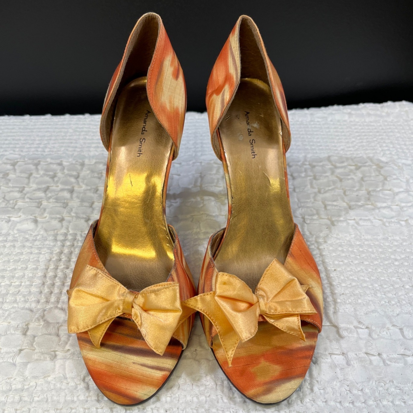 Women's Orange Tie Dye Shoes/Heels Sz 9.5M