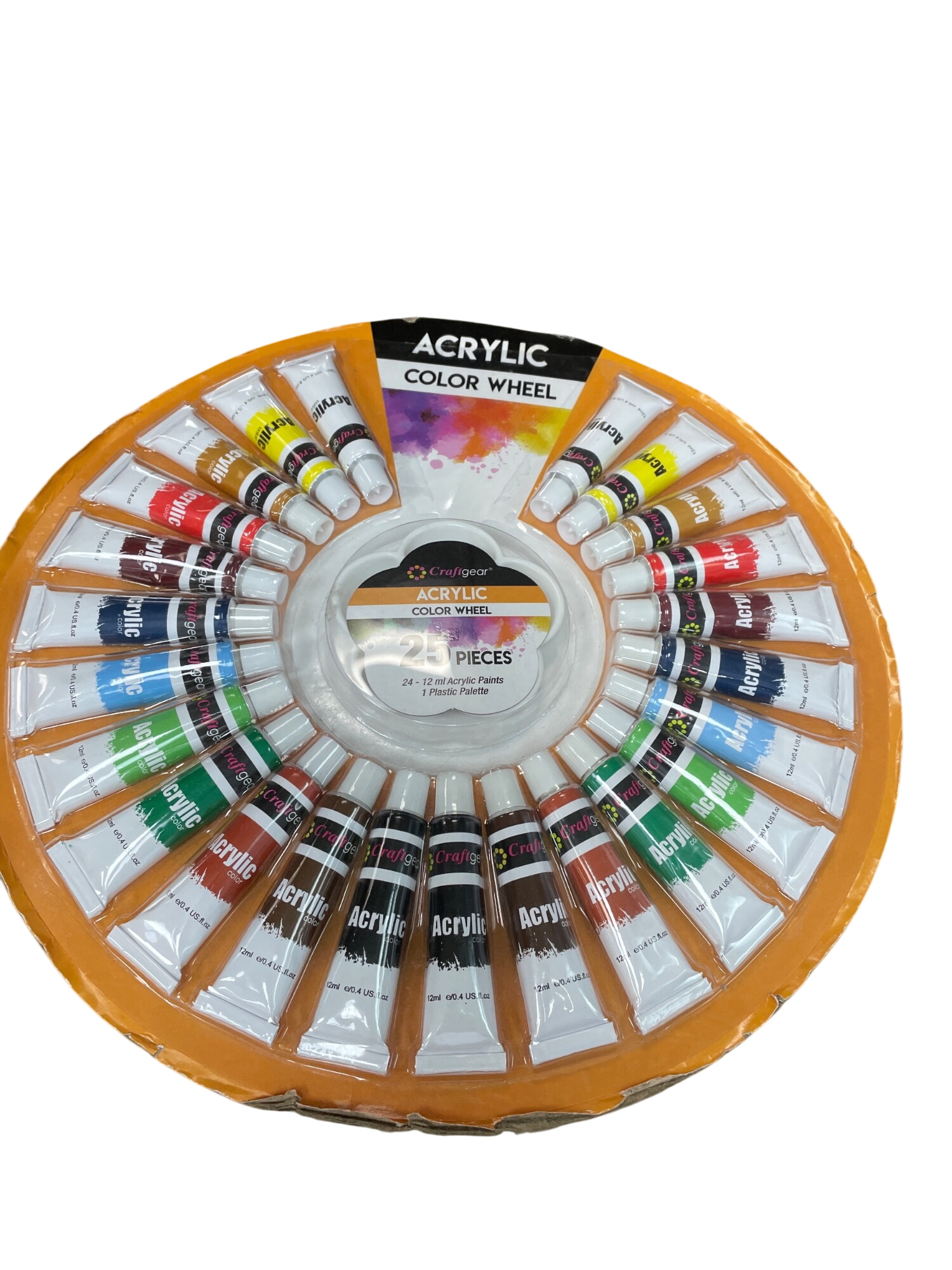 Acrylic color wheel set of 25 varied colors 12ml tubes