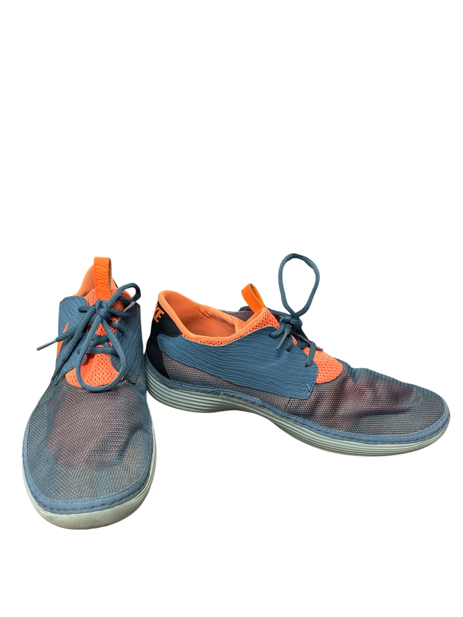 Lunar Flow Blue Hero Crimson low gray orange sneakers sz 13