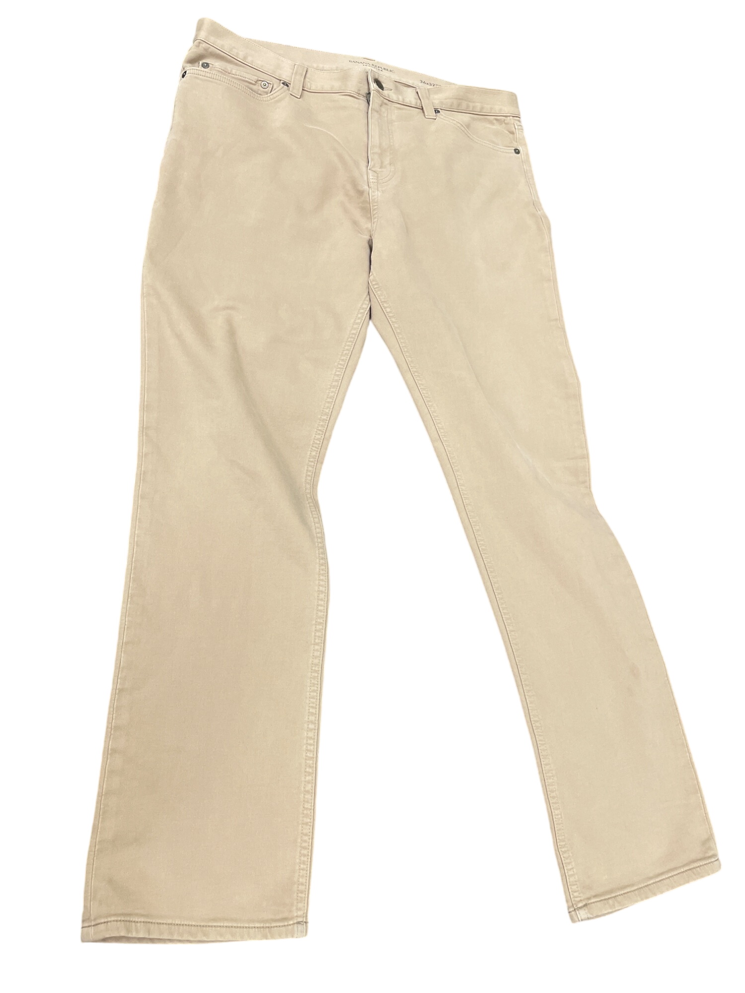 Mens Slim Fit Traveler Jeans Tan 36x32