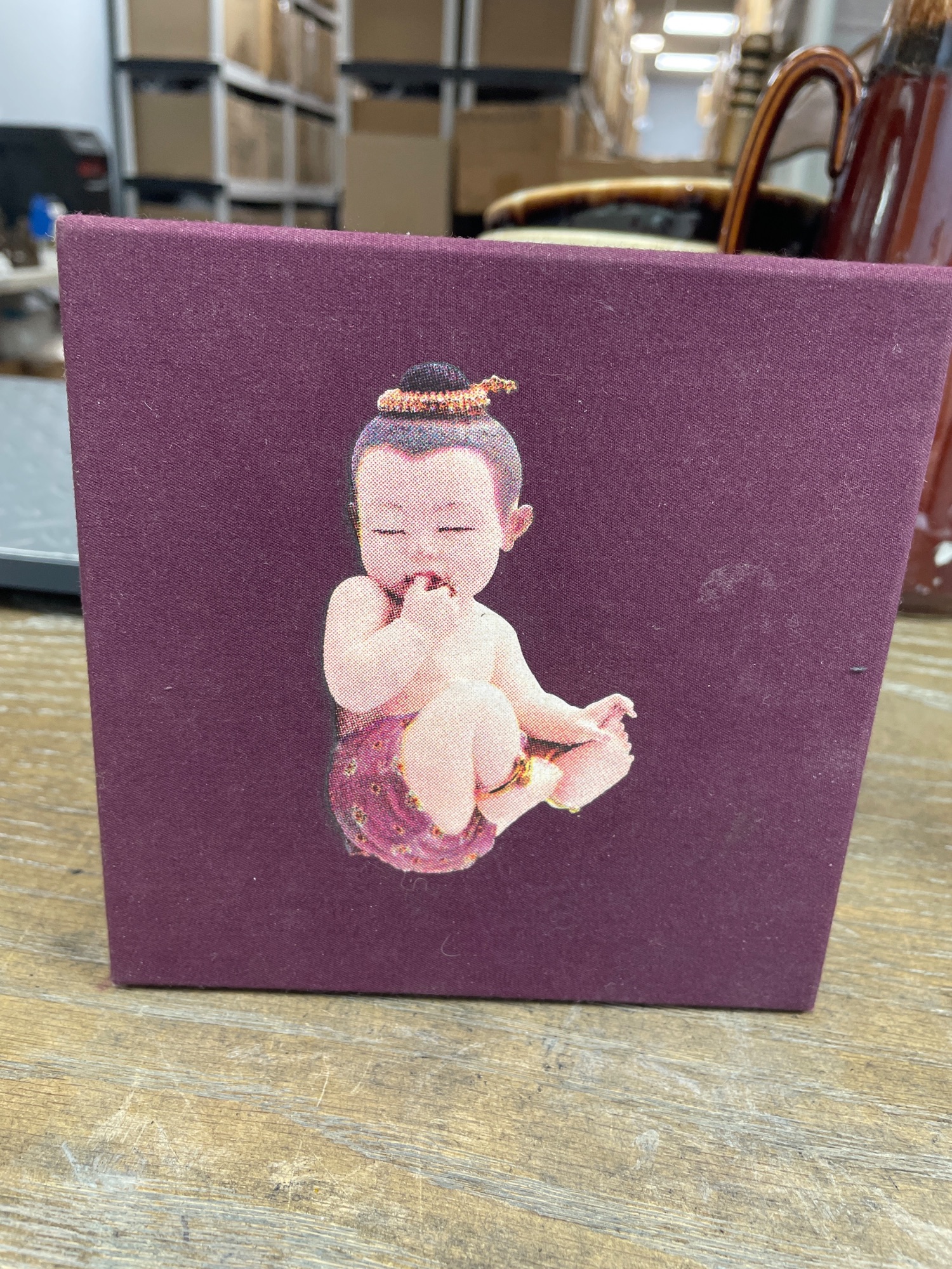 Asian Baby magnetic handpainted resin figurines Chinese style with box