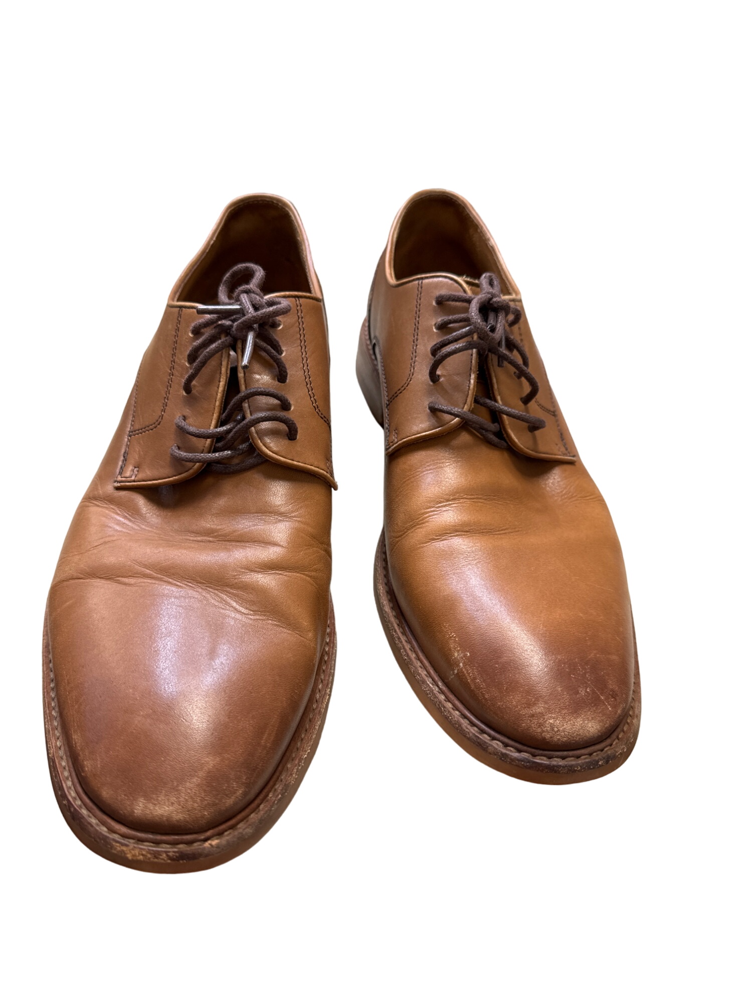 men’s brown leather loafer shoe .5