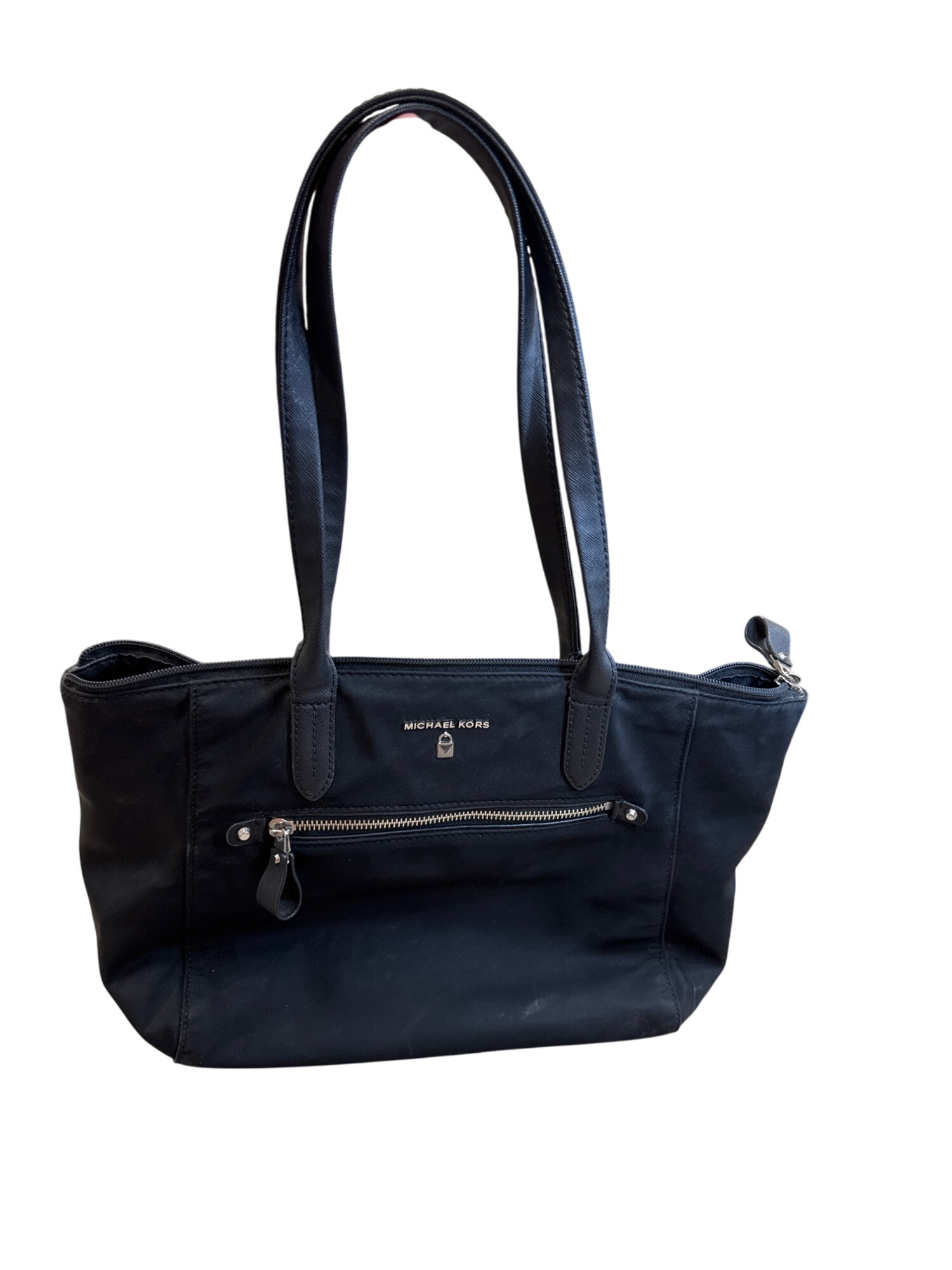 Michael Kors womens black canvas handbag tote