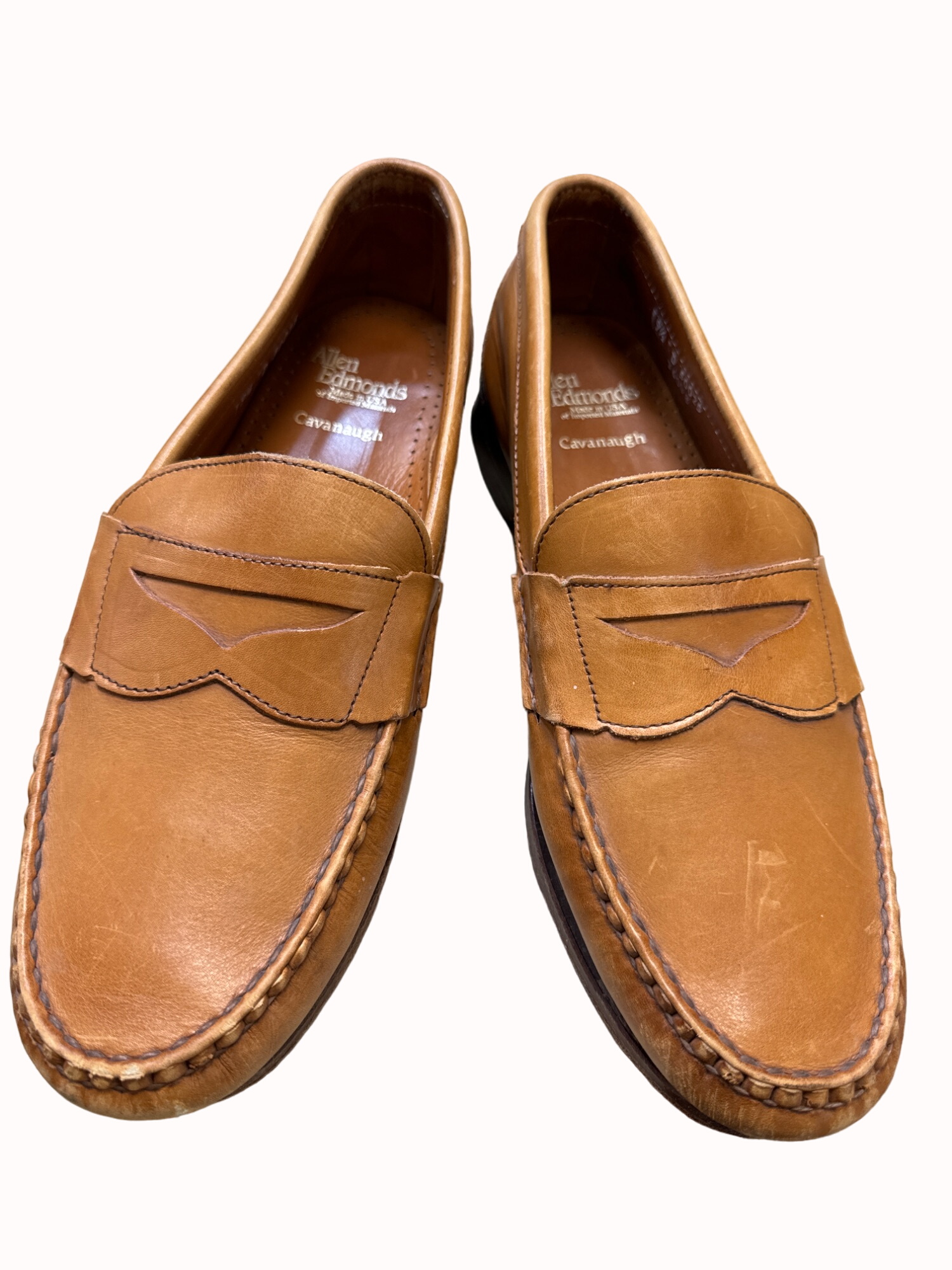 tan men’s penny Oxford dress shoes 9.5D